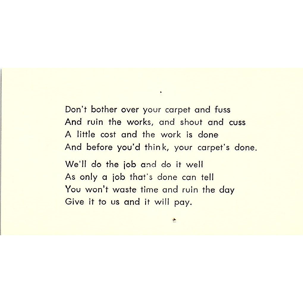 Pete's Carpet & Upholstering Clean Pete Weaver Highland CA Business Card SF3-B6