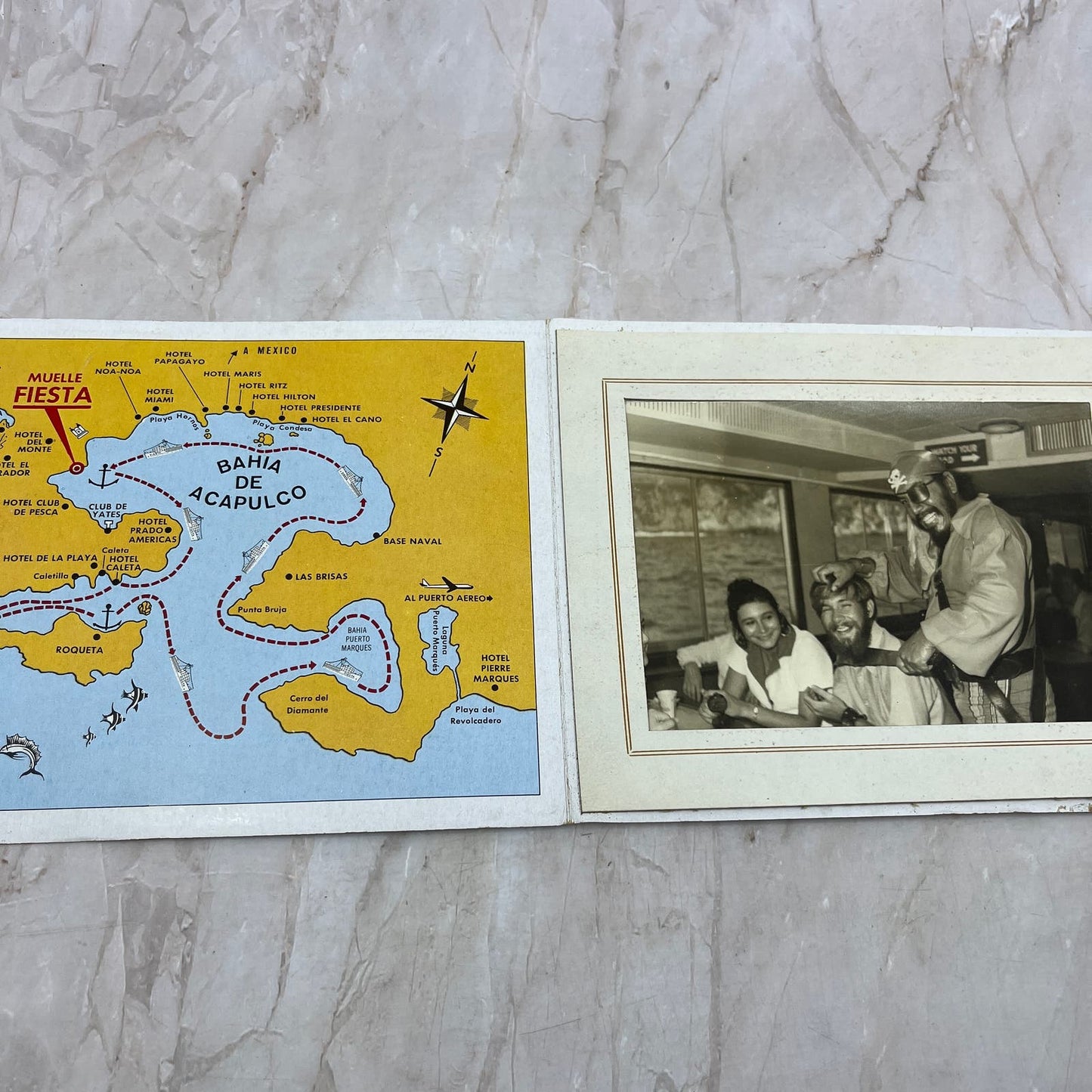 Vintage Yates De Lujo Fiesta Souvenir Photo A Trip You Will Always Remember TI8-S7