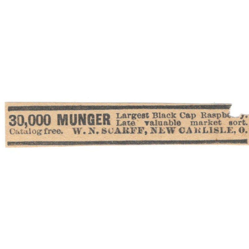 30,000 Munger W.N. Scarff New Carlisle OH 1905 Magazine Ad AF1-NES4