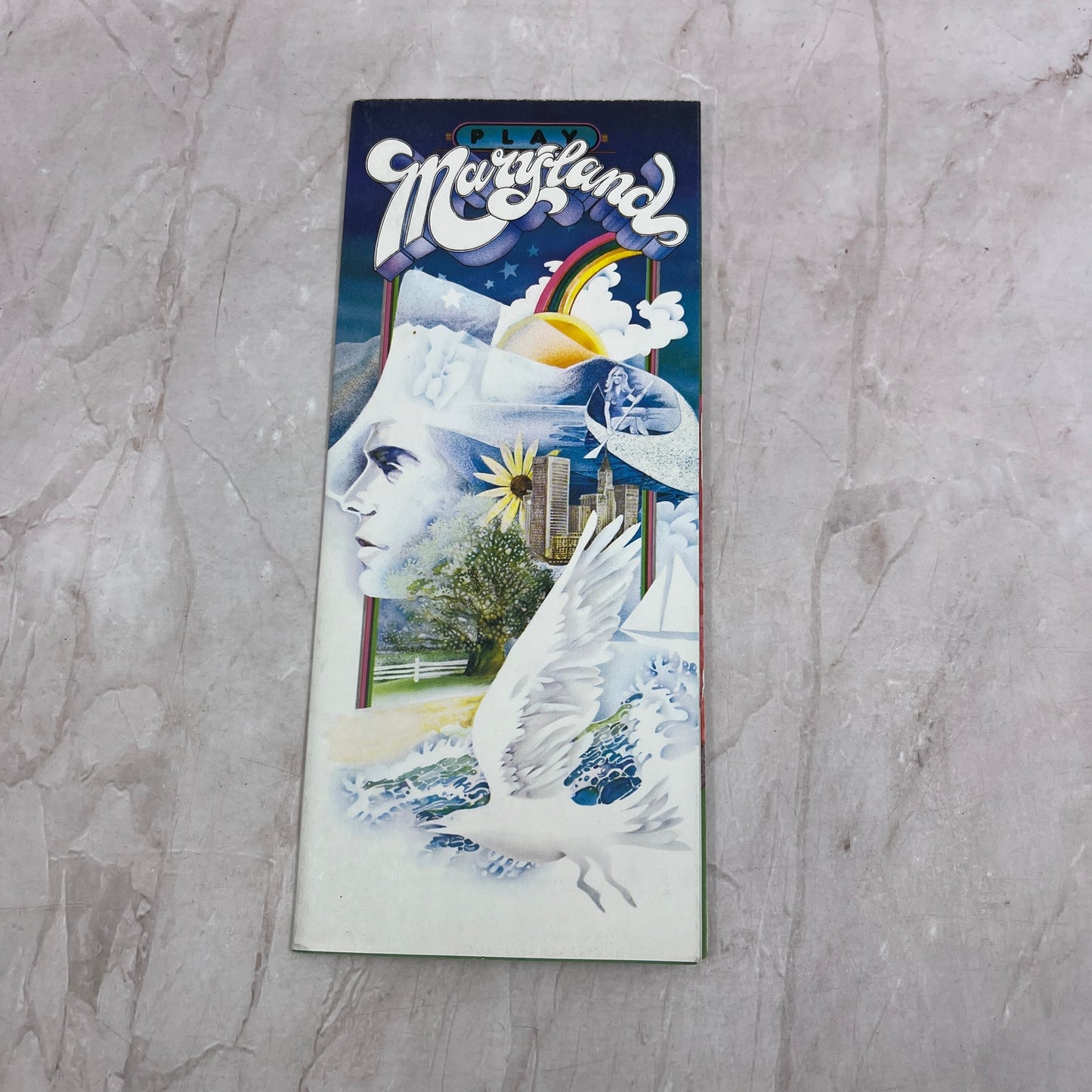 1975 Play Maryland Fold Out Map and Travel Guide TH9-LX1