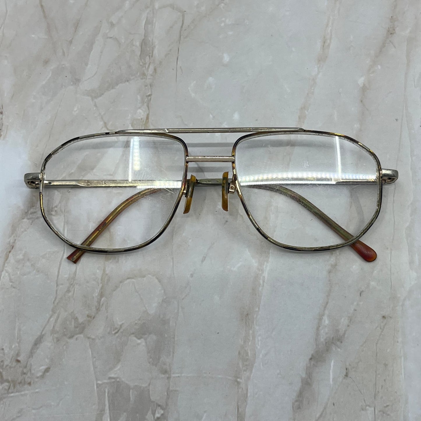Retro Gold & Tortoise Shell Tone Aviator Sunglasses Eyeglasses Frames TD7-G2-9
