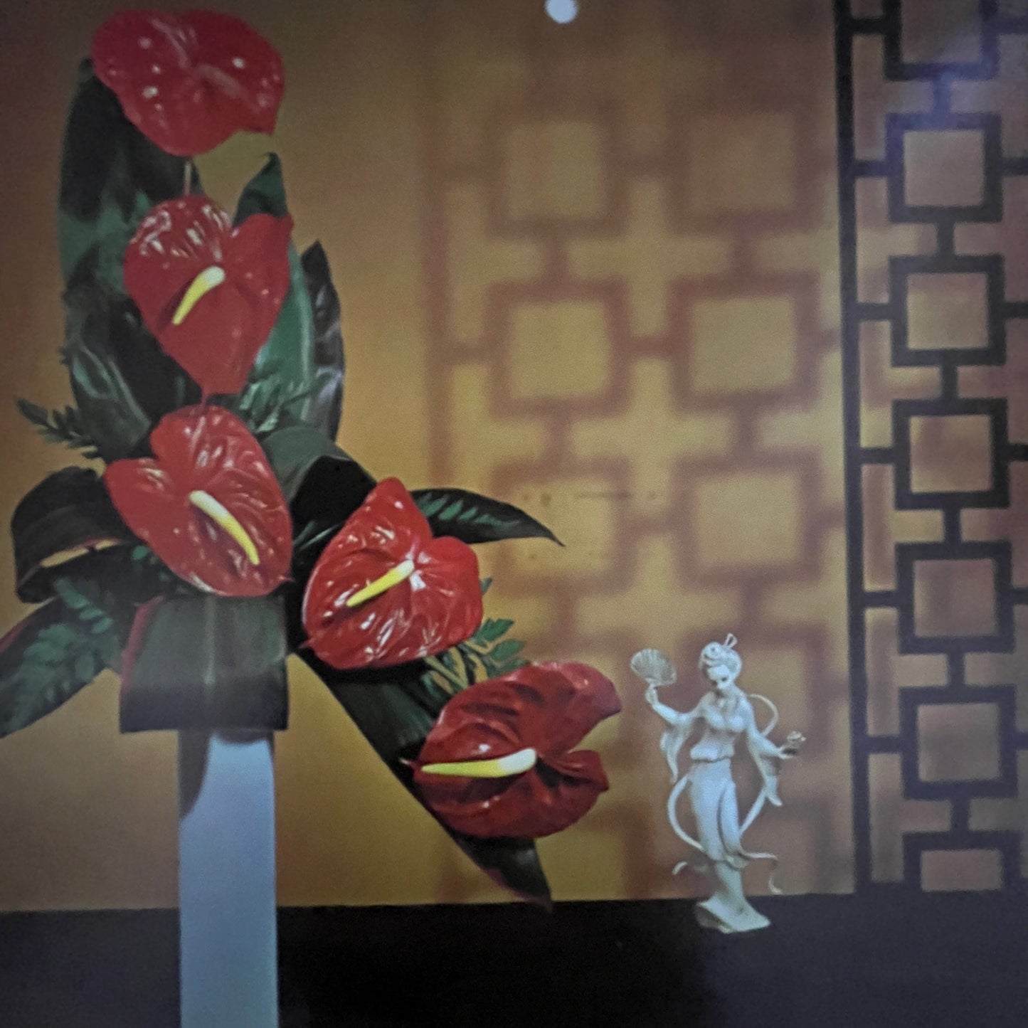 Retro Kitsch Interior Design Anthurium Flower 6x8" Art Print V23