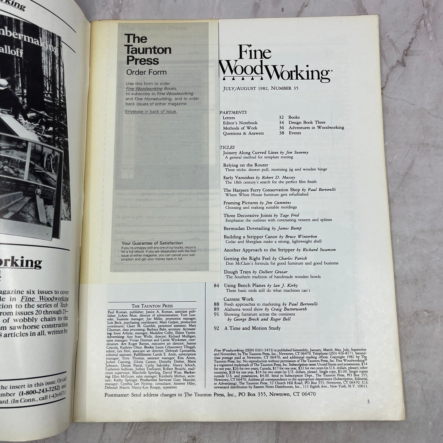 Picture Framing - Jul/Aug 1982 No 35 - Taunton's Fine Woodworking Magazine M33