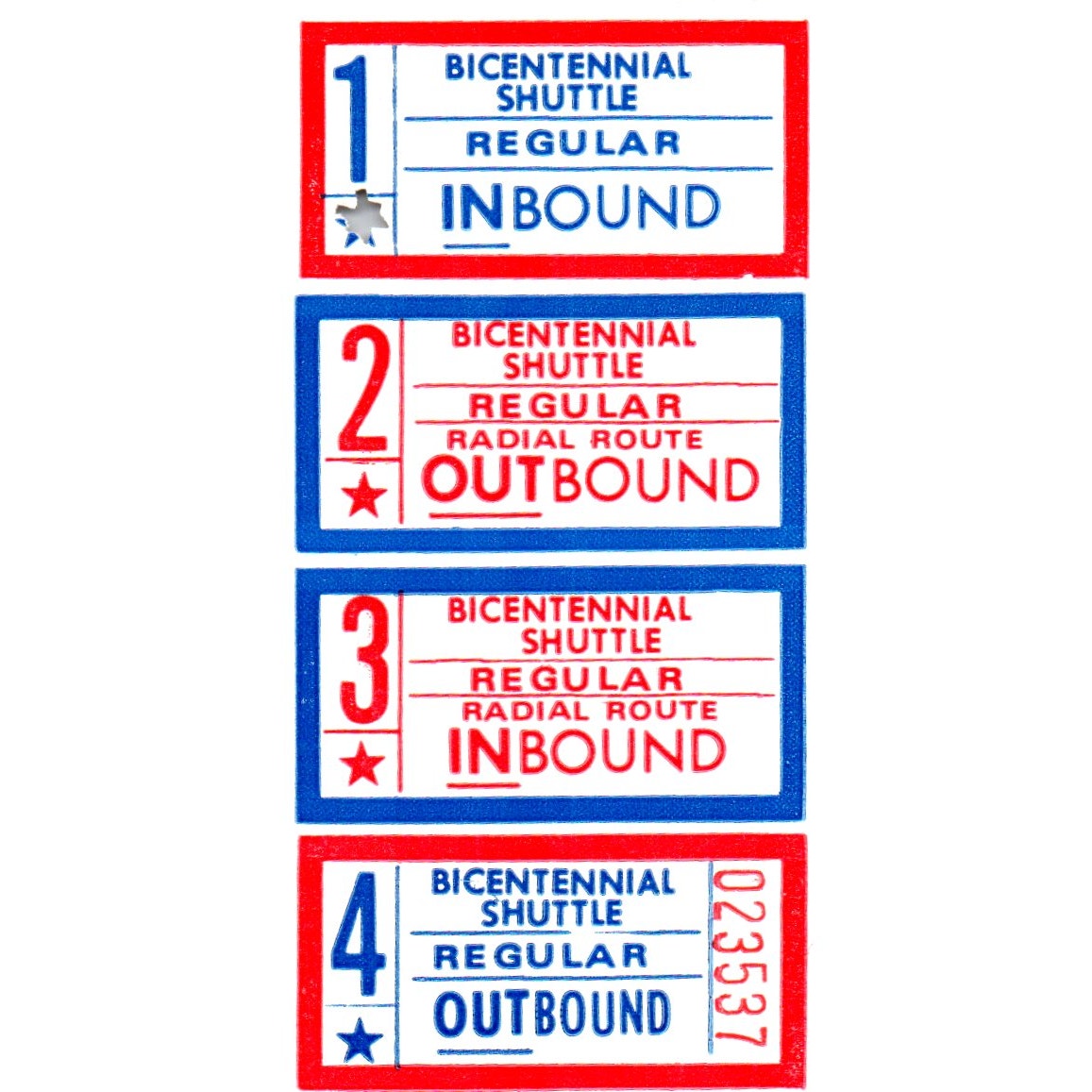 1976 July - Bicentennial Shuttle Stub Washington Monument TH9-SX2