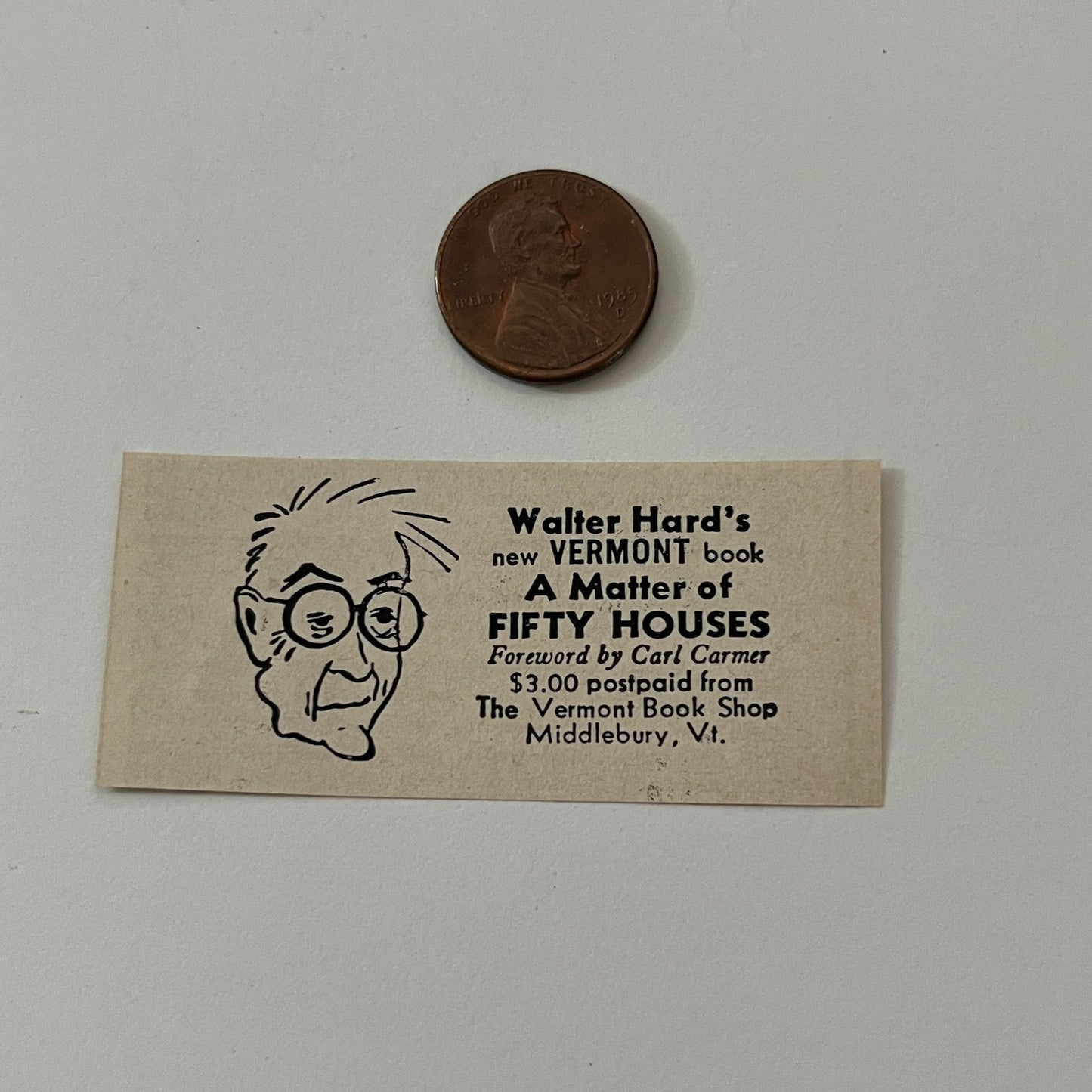 Matter of Fifty Houses Walter Hard Middlebury VT 1952 Yankee Magazine Ad SAG5-S2