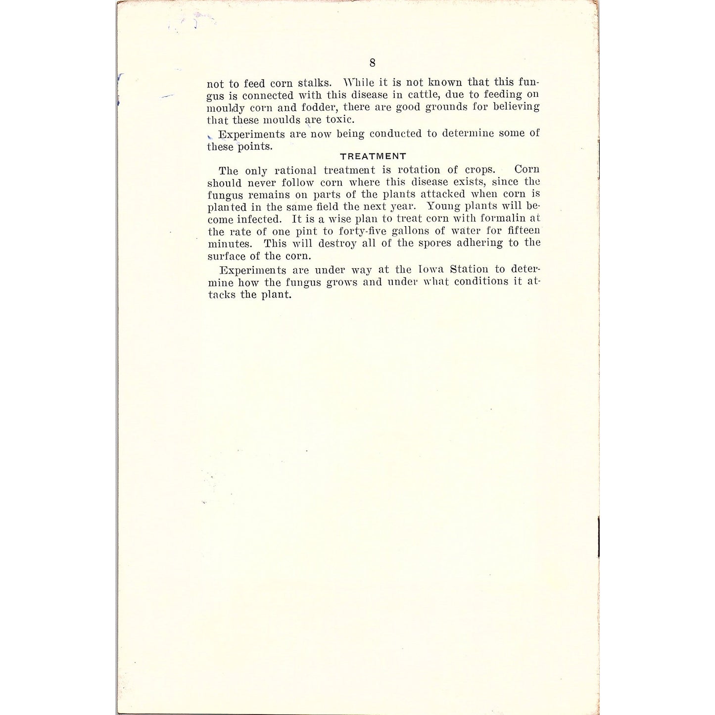 Corn Stalk and Corn Root Disease in Iowa 1915 Ames Iowa Farm Bulletin TK2-XB6