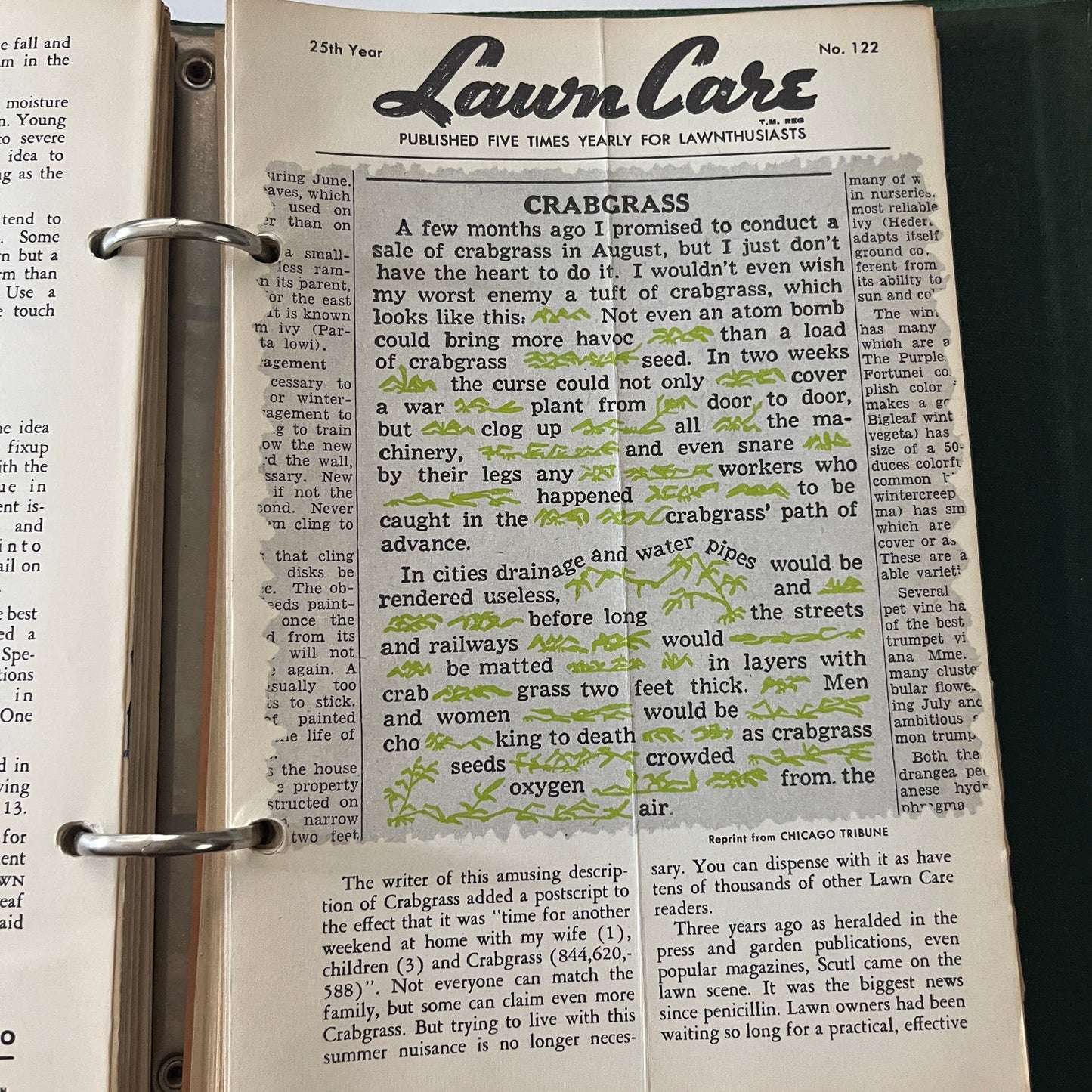 1950-1958 Scotts Lawn Care Book - O. M. Scott & Sons Marysville Ohio TK3