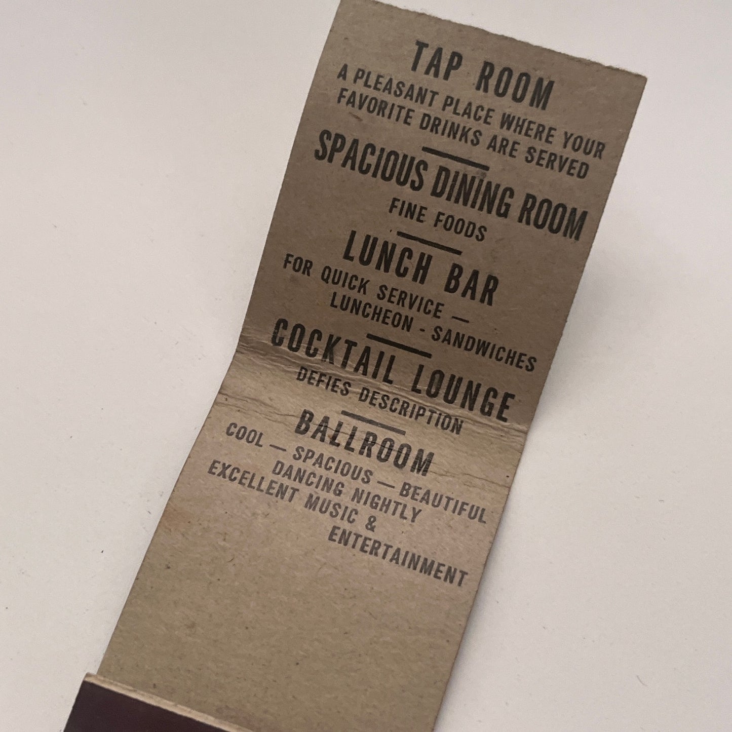 Clinton Casino - Clinton CT Vintage Matchbook Cover TB8-MB2-4