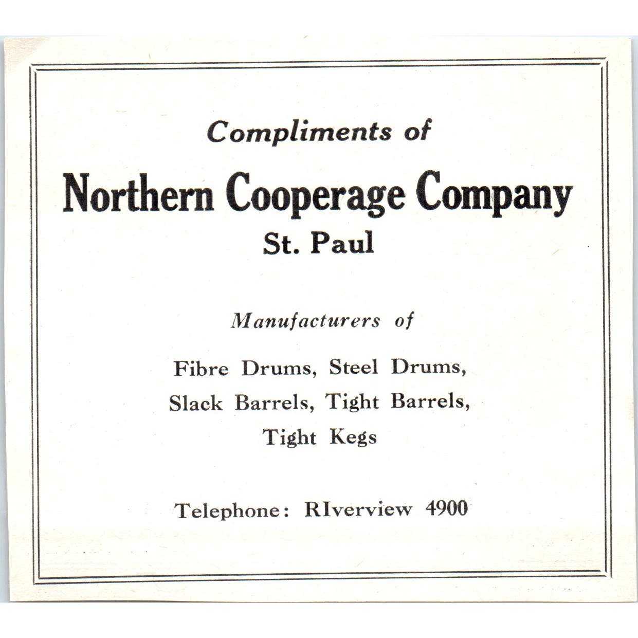 Bud Johnson & Co Mpls Bill Prueher Northern Cooperage Co St Paul 1953 Ad AE9-DC2
