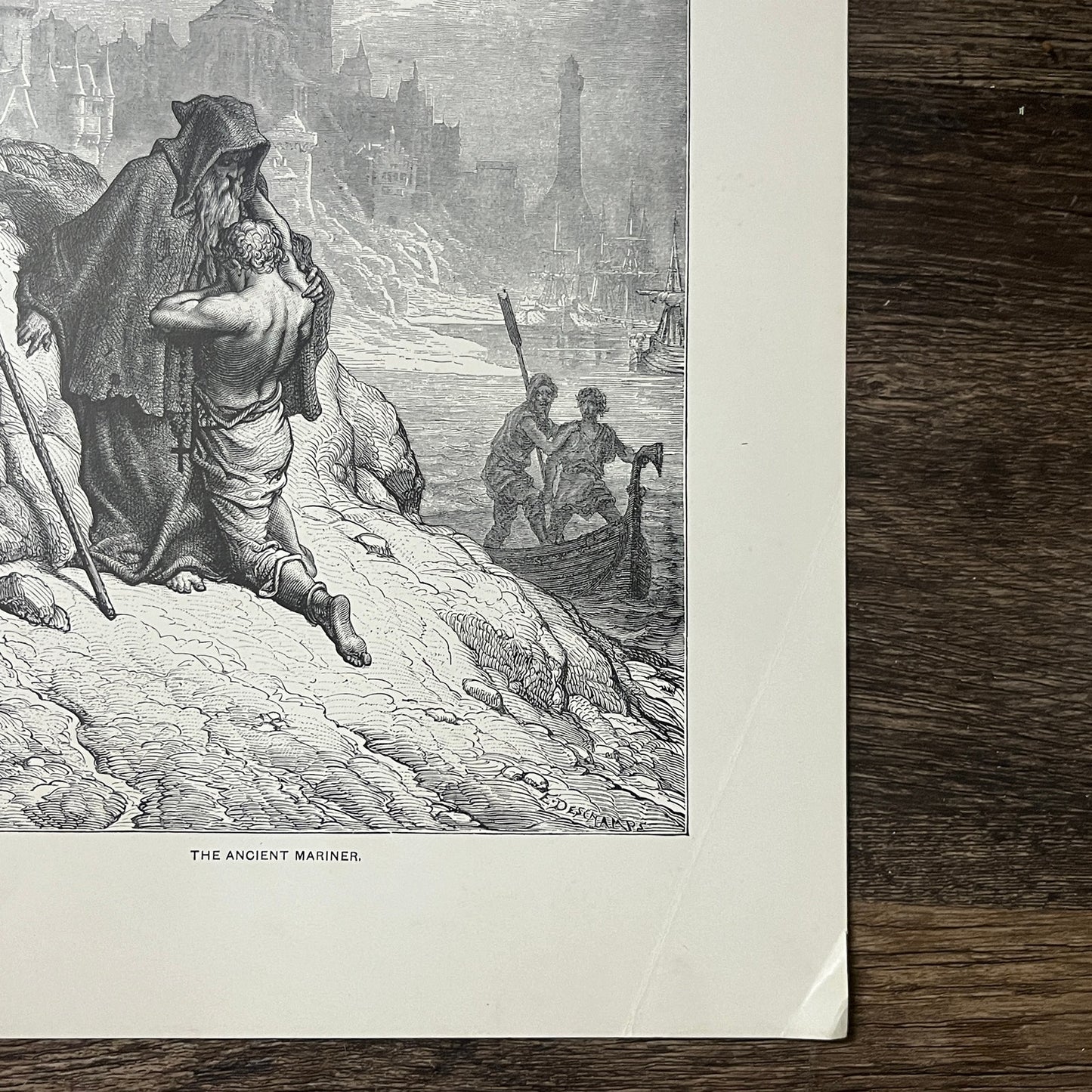 The Ancient Mariner by Gustav Doré Antique Engraving 9x12 V10