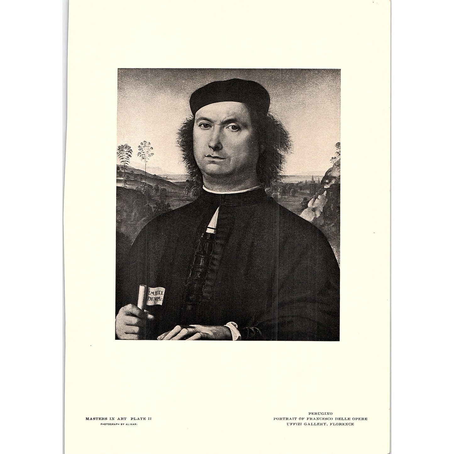Portrait of Francesco Delle Opere - Perugino - 1902 Litho Art Print AF4-13