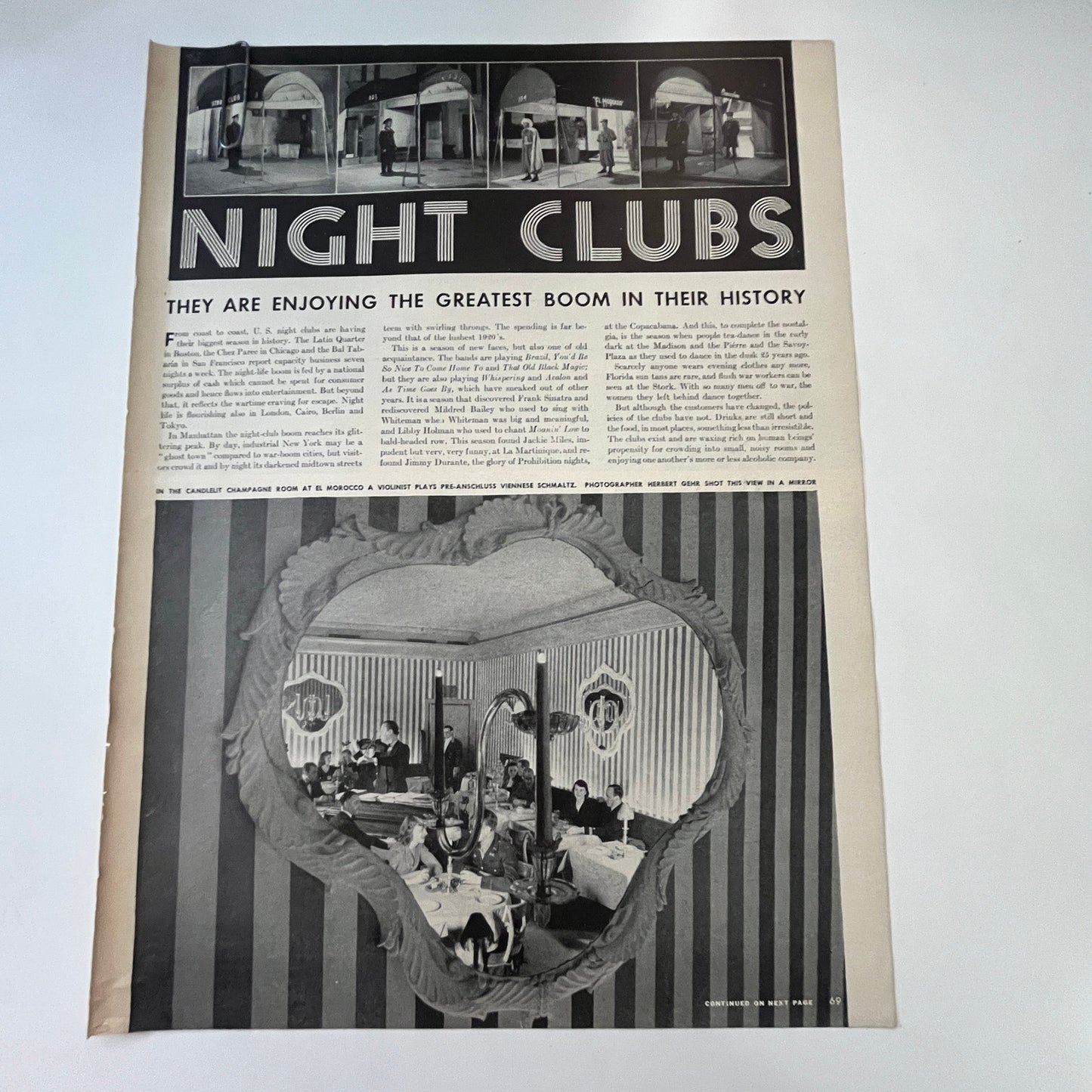 Night Club Boom El Chico Nick's El Morocco Stork Club 2 Page 1940s Article V30-1