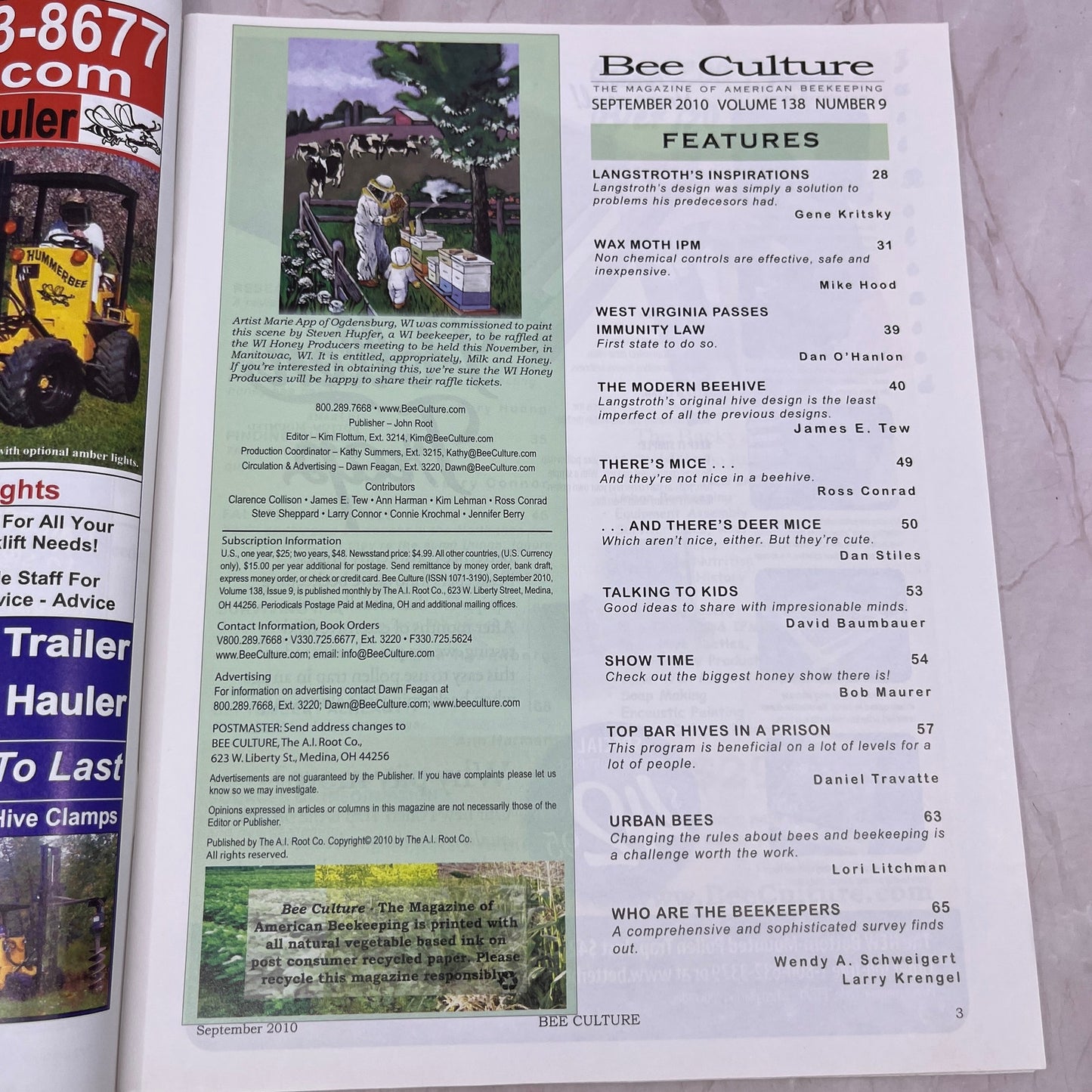 2010 Sep - Bee Culture Magazine - Bees Beekeeping Honey M32