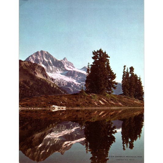 Retro Kitsch Garibaldi Provincial Park Lithograph 7.5x10" Art Print V20