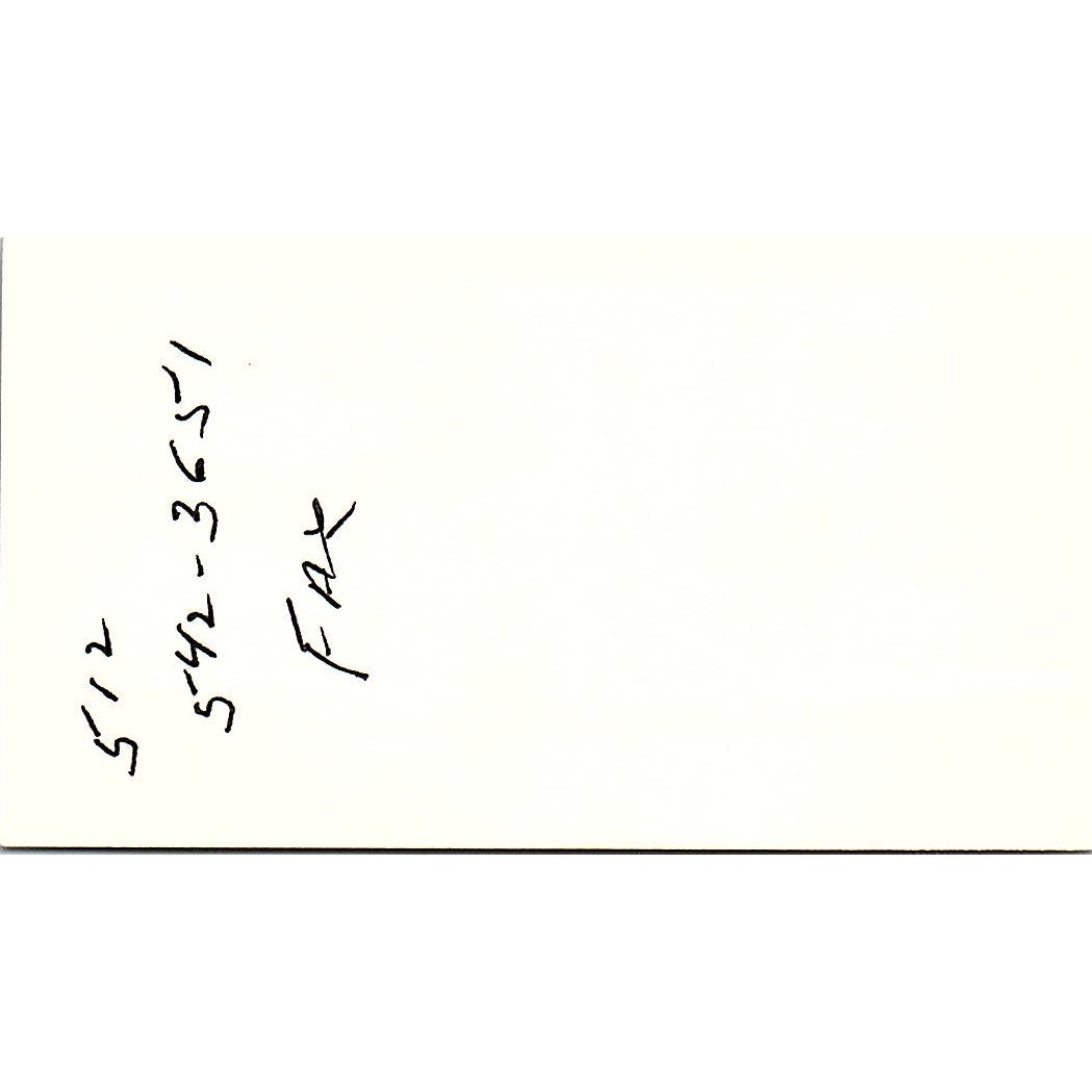 Jack G Carinhas Jr Brownsville TX Vintage Business Card SD9-B12