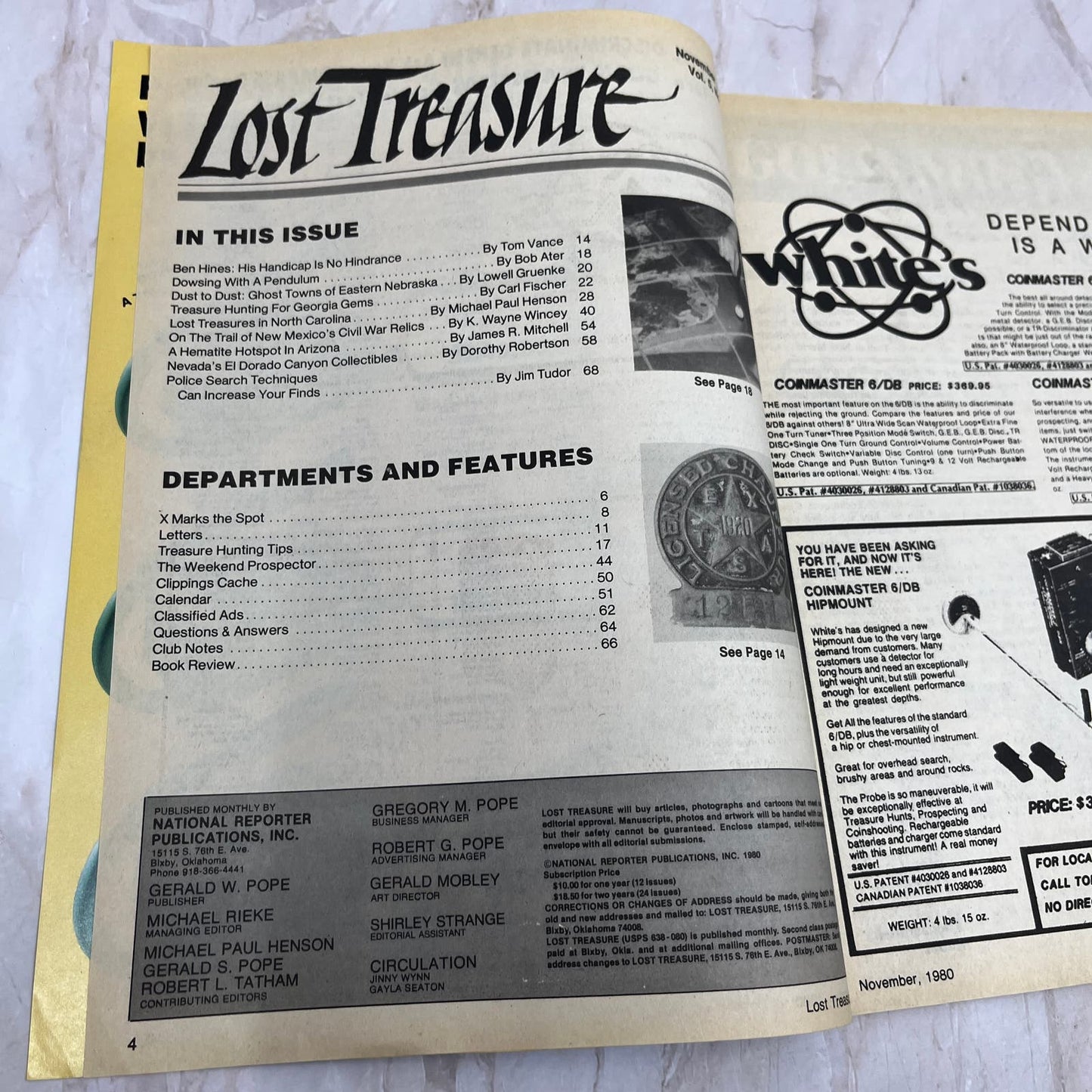 1980 Nov - Lost Treasure Magazine - Treasure Hunting Gold Prospecting M15