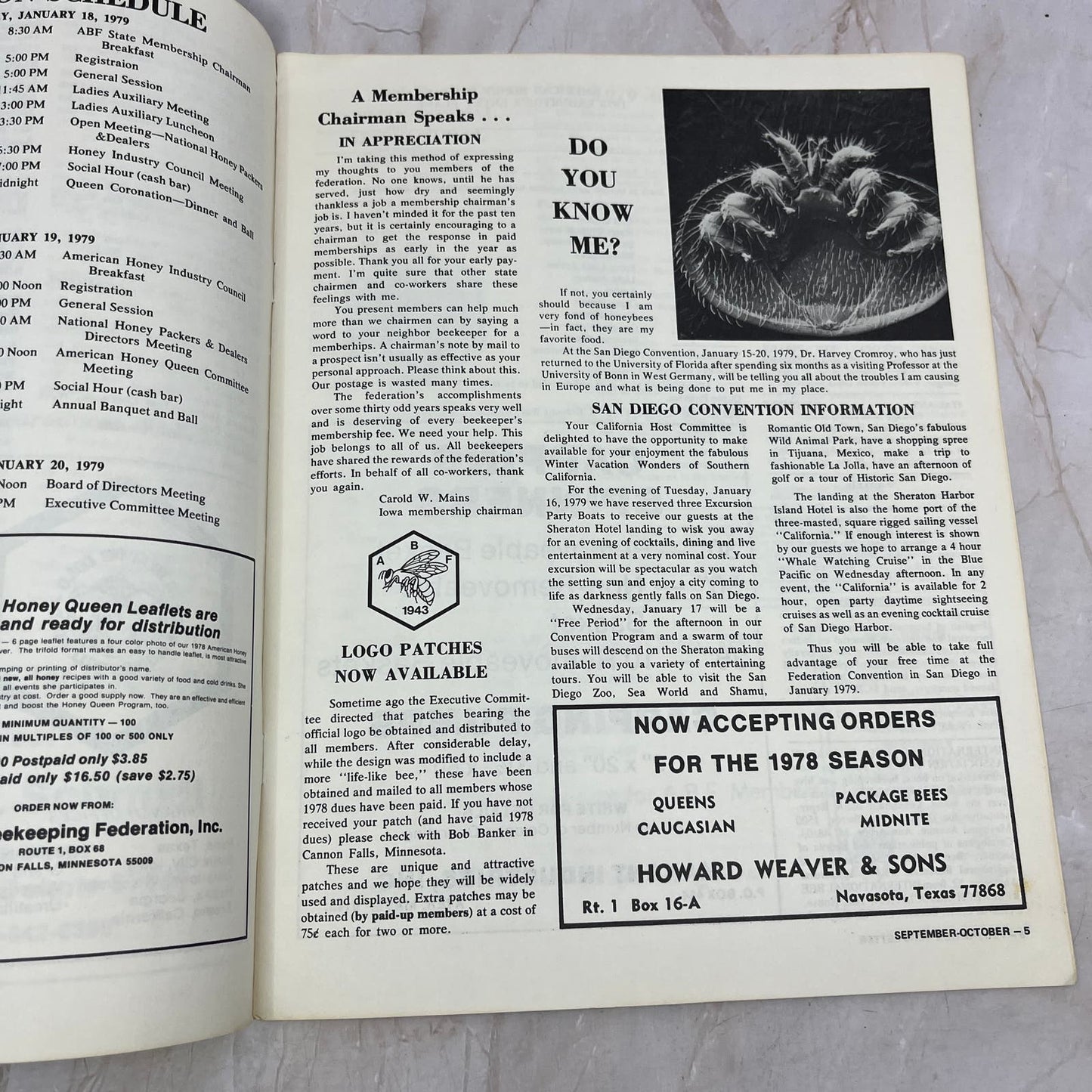 1978 Sep/Oct American Beekeeping Federation Newsletter Gainesville FL M15