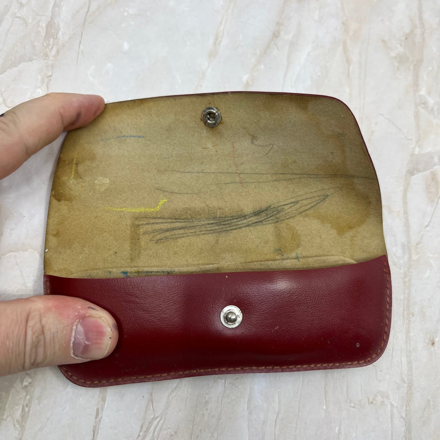 1960's Hanna Barbera Huck Hound Yogi Bear Child's Glasses Case Red TE9
