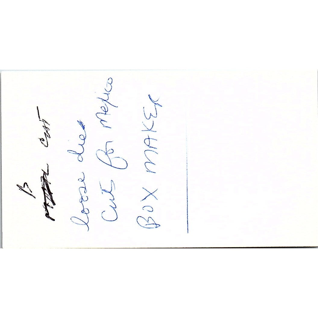 TexasStar Envelope Inc Fernando Toca San Antonio Vintage Business Card SC9-B10