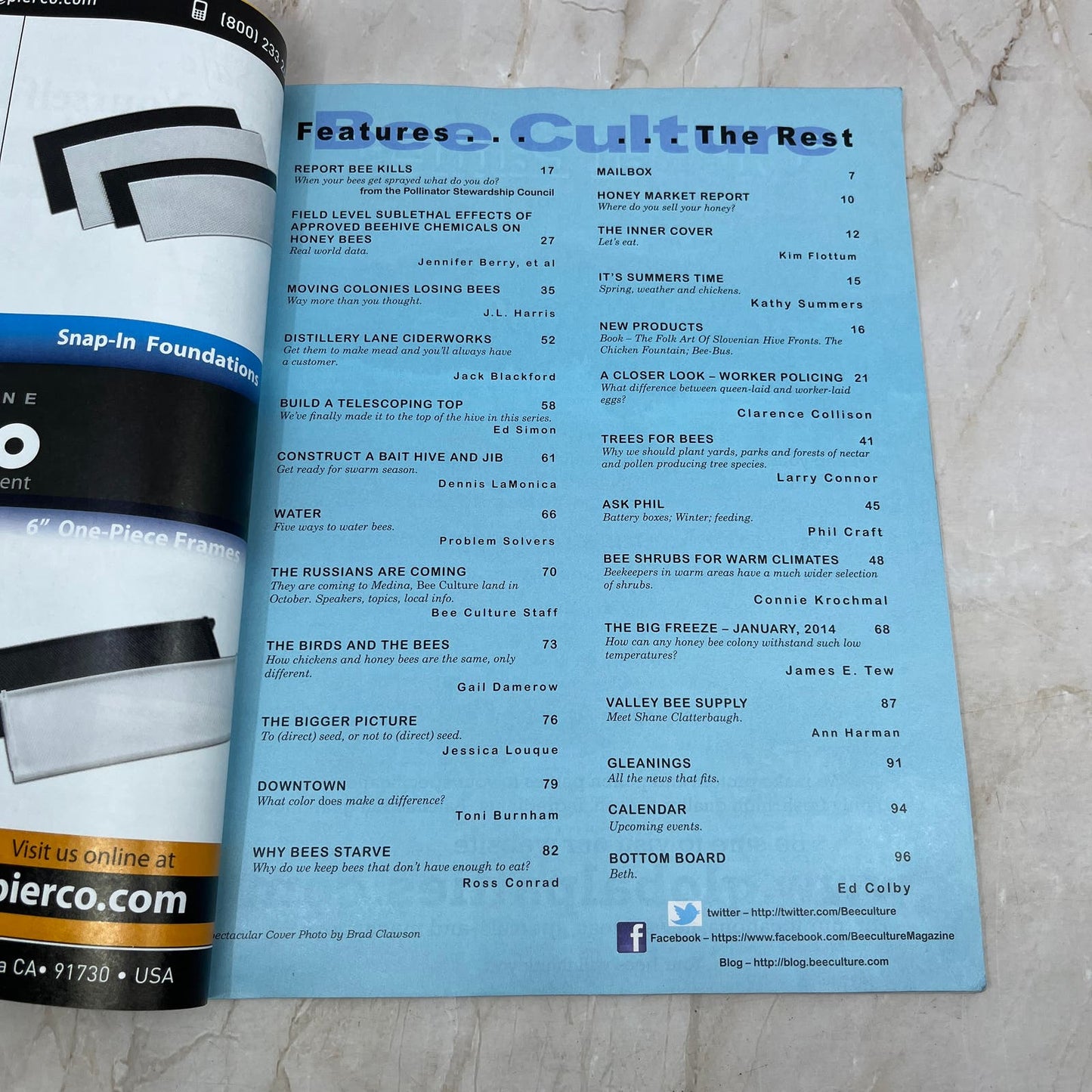 2014 March Bee Culture Magazine Bees Beekeeping Honey M8