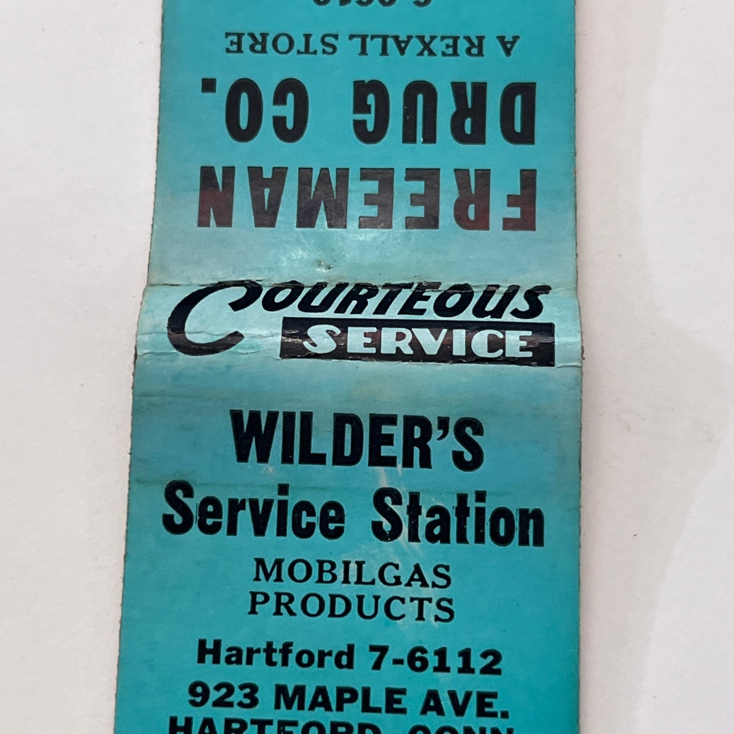 Freeman Drug Co Hartford CT Vintage Matchbook Cover TB8-MB-13