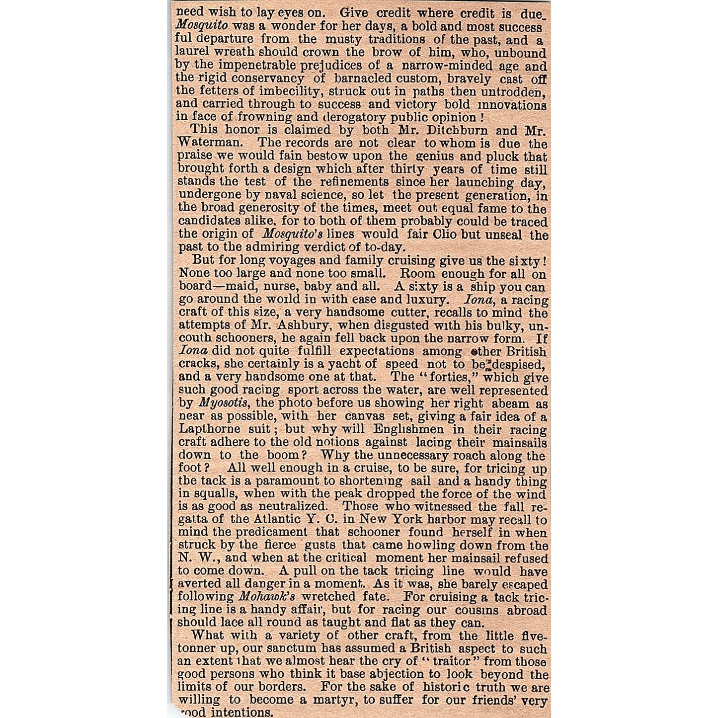 Something About Cutters Yachting J.G. Wheeler West Cowes 3 Pages 1878 AG2-7