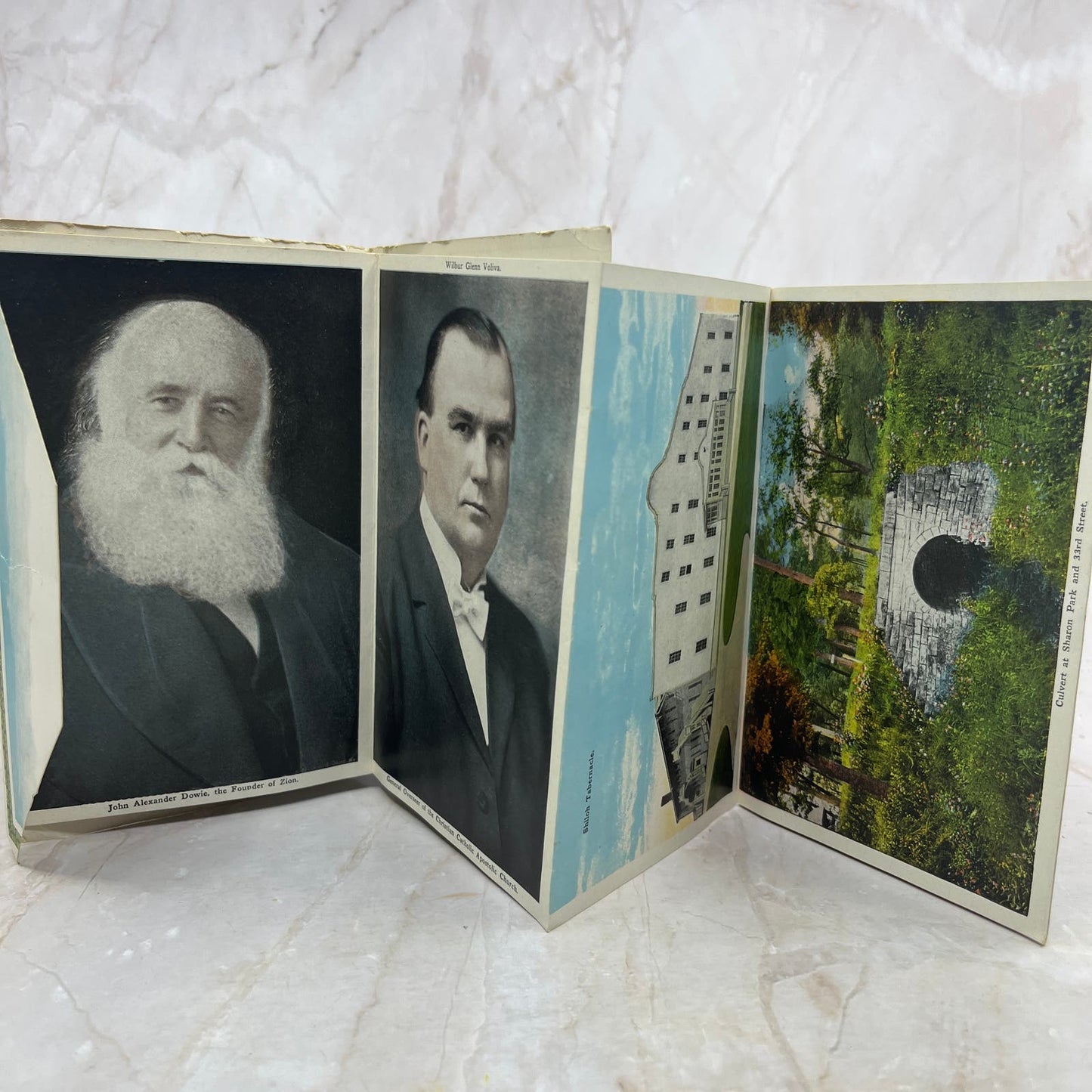 c1920 Zion Illinois Souvenir Folder Book Fold-Out TI8-S1