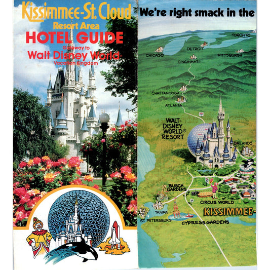 1980s Kissimmee-St. Cloud Resort Area Hotel Guide Gateway To Disney World TH2-O2