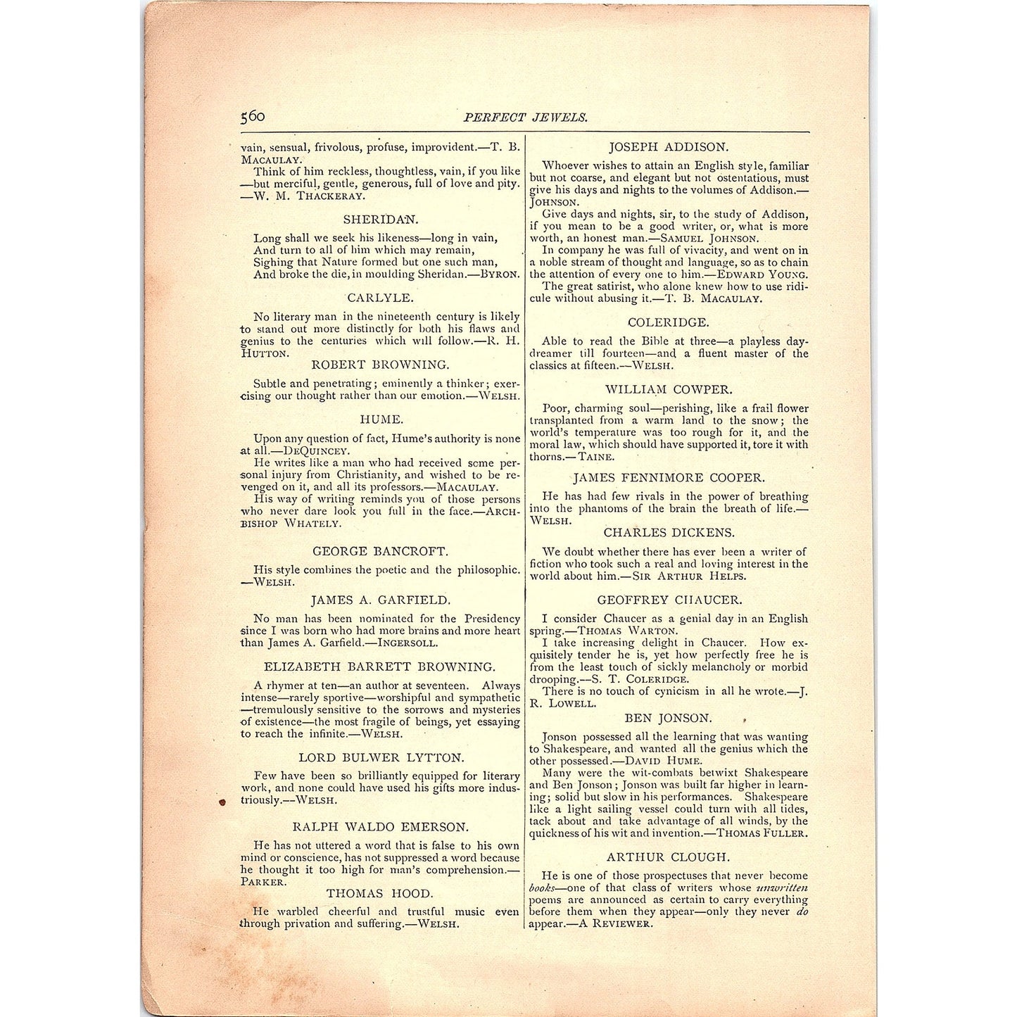 Authors' Opinion of Authors 2 Pages 1884 Perfect Jewels TA5-CJ-6