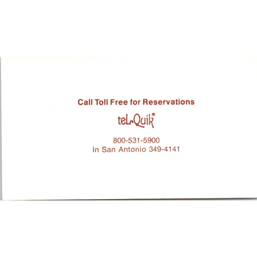 Bob & Joanne Malone El Paso TX La Quinta Motor Inn Vintage Business Card SE3-B1