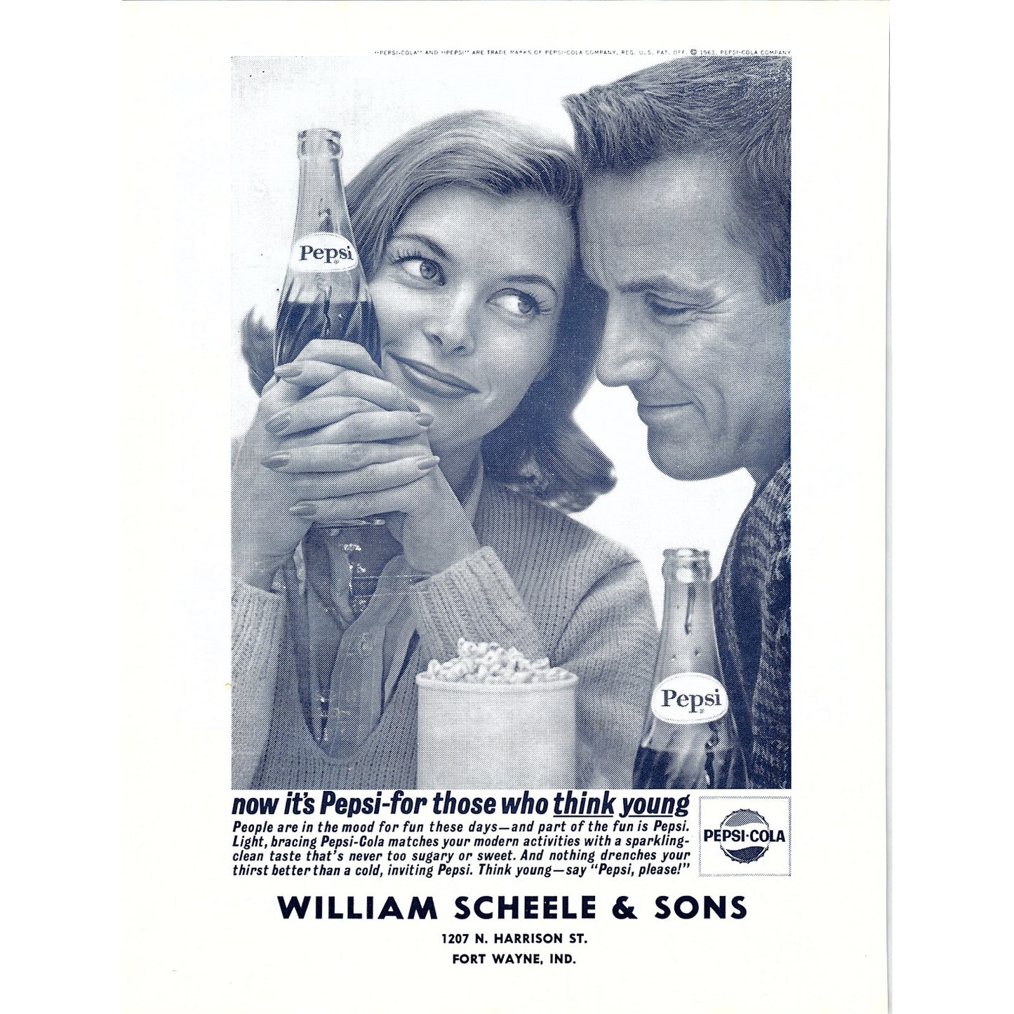 Fort Wayne Printing Co Shrine Circus Acts Klausers Bear Goetshis 1964 Ad AG1-9