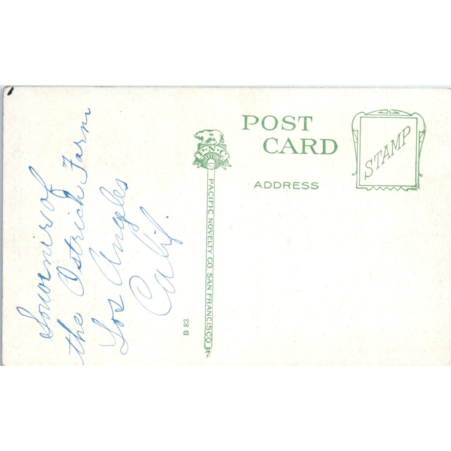 c1910 Baby Ostriches Los Angeles CA Ostrich Farm Vintage Original Postcard PD3