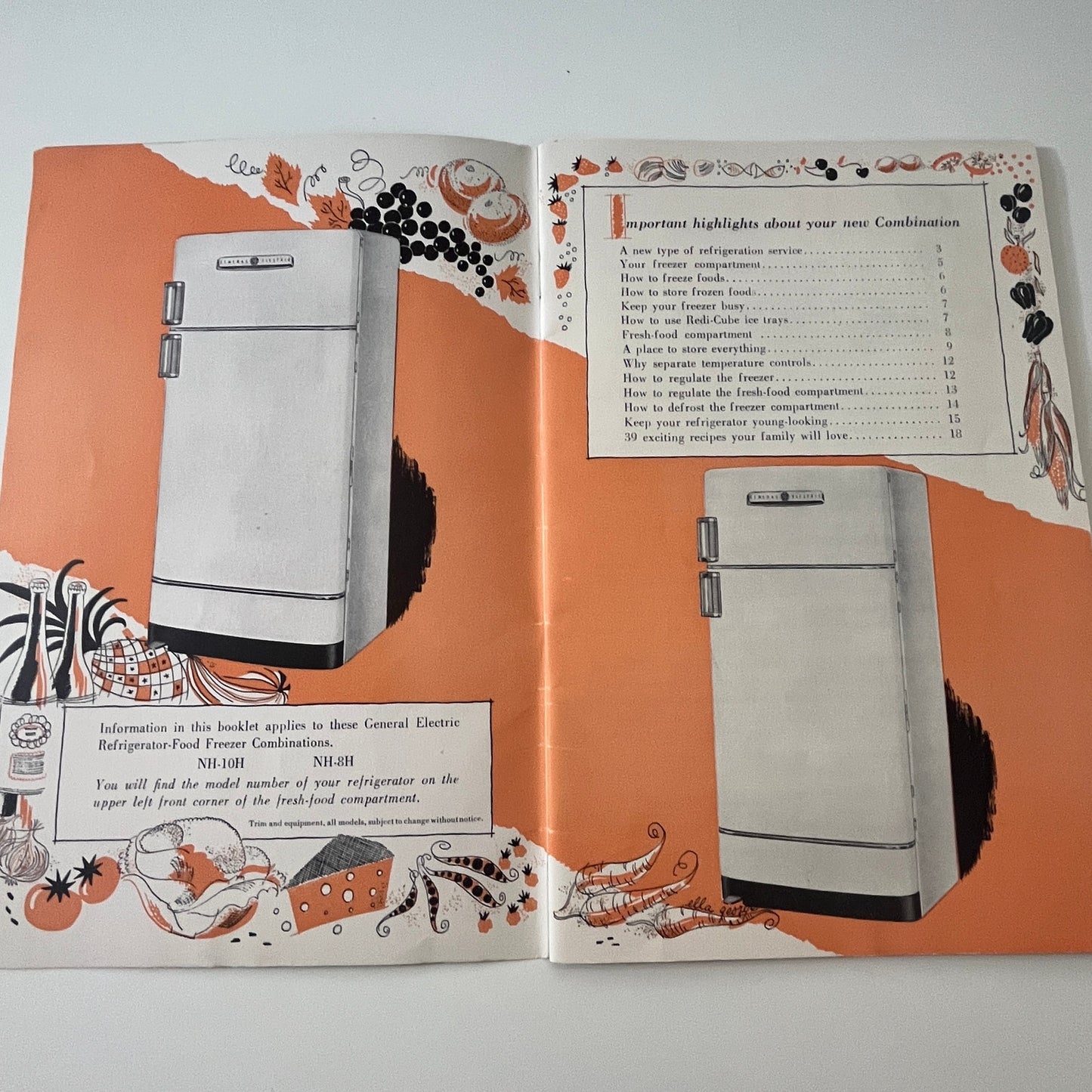 How to Enjoy Your 1951 General Electric Refrigerator Freezer Booklet TK2-XB2