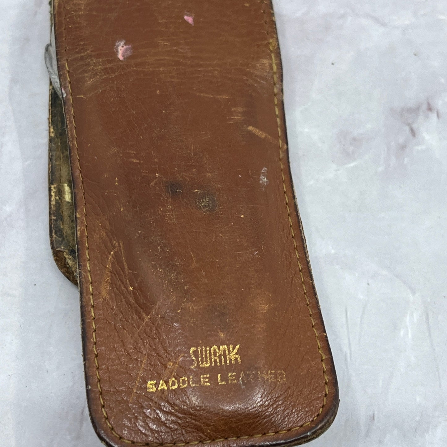Vintage Swank Saddle Leather Men's Grooming Kit SE2