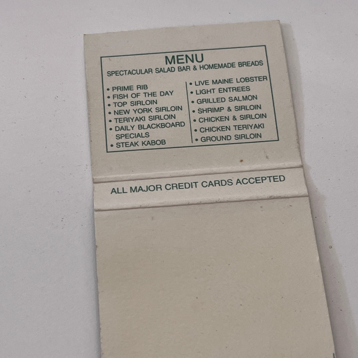 Dakota Restaurant Pittsfield MA, Avon CT Vintage Matchbook Cover TB6-MB1-9