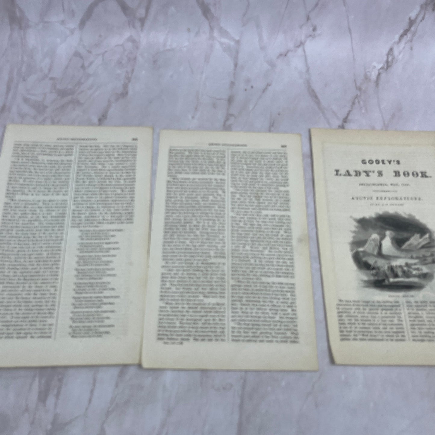 1857 Original 6 Page Article on Arctic Explorations 2nd Grinnell Expedition D19