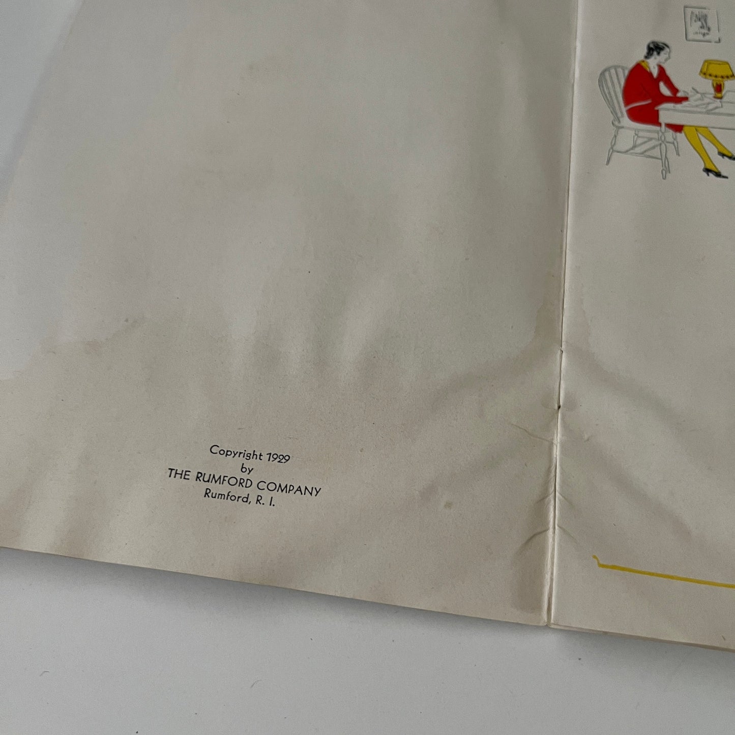 1929 Rumford Baking Powder Cook Book Booklet Rhode Island TE2-BB