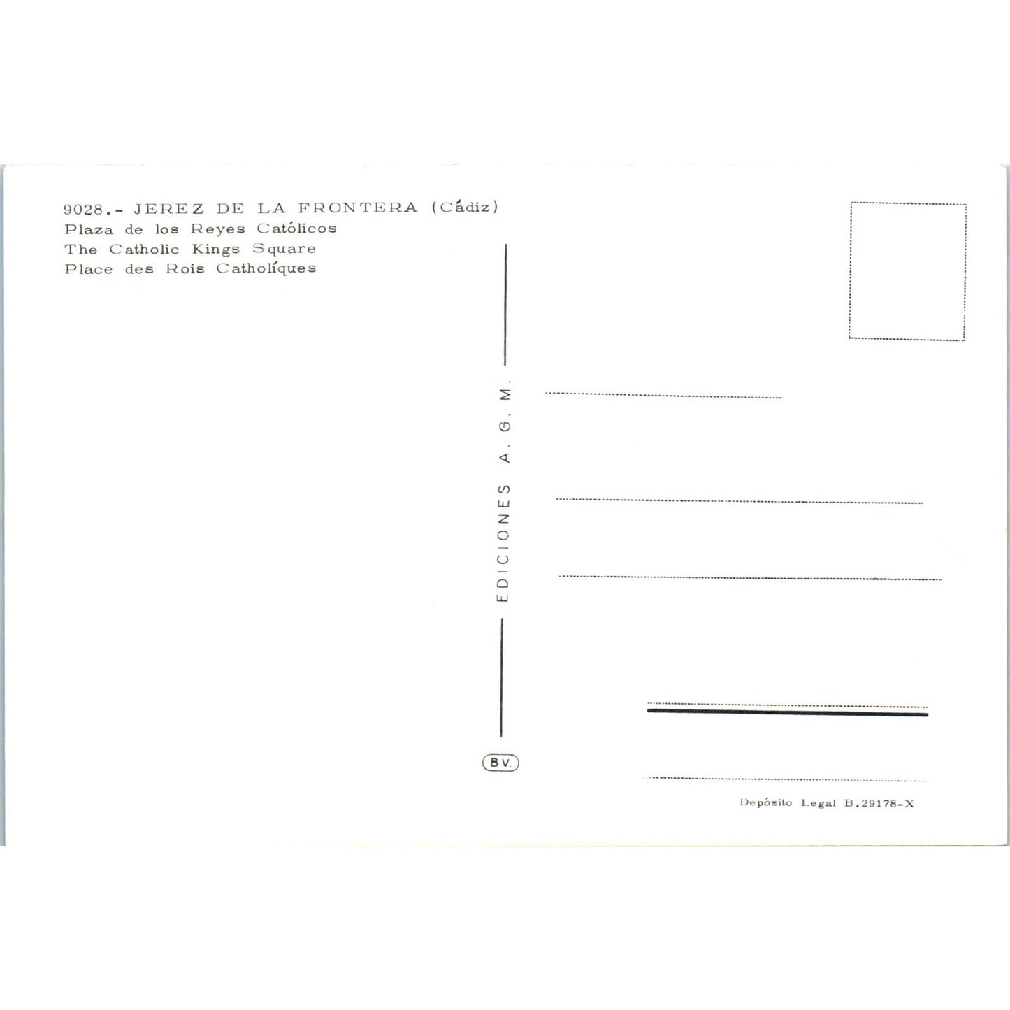 Puerto De Santa Maria Paseo Del Parque Calderon Vintage Postcard PD1