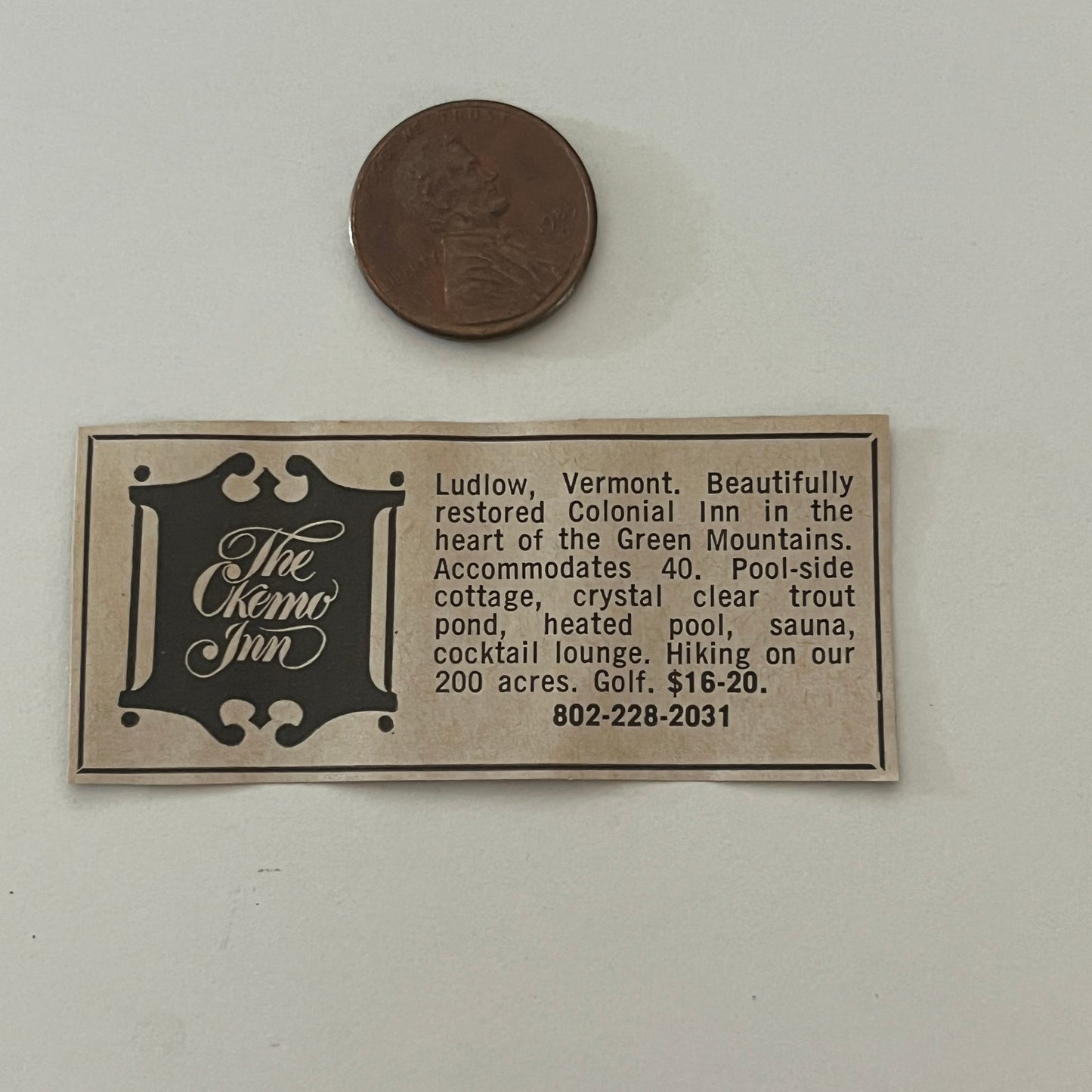 The Okemo Inn Restored Colonial Inn Ludlow VT 1971 Magazine Ad SAG4-S17