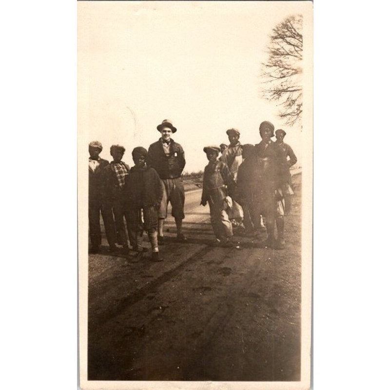 Group of School Age African American Boys 2.5x4" c1930 Photograph AI9-M26