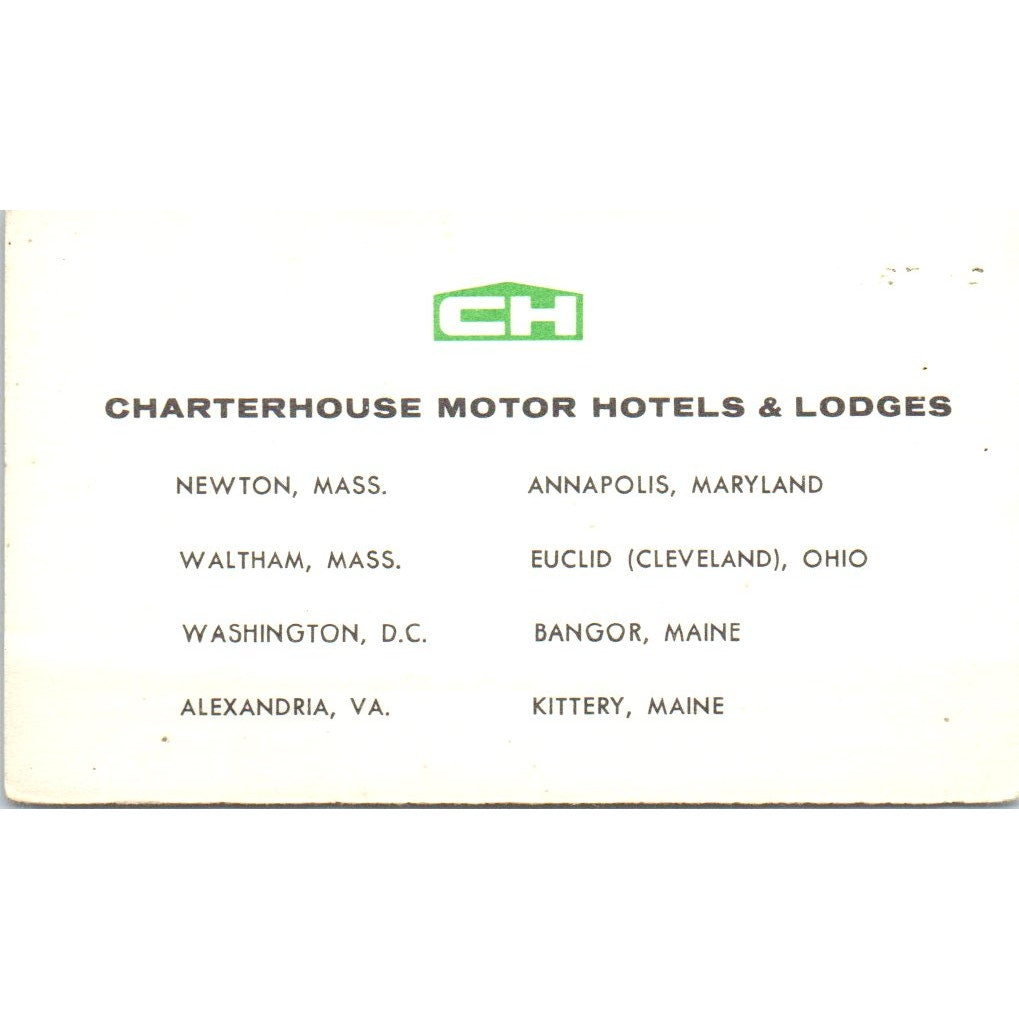 Charterhouse Hotel R. Joe Fitzgerald Anaheim CA Vintage Business Card SD8-B22