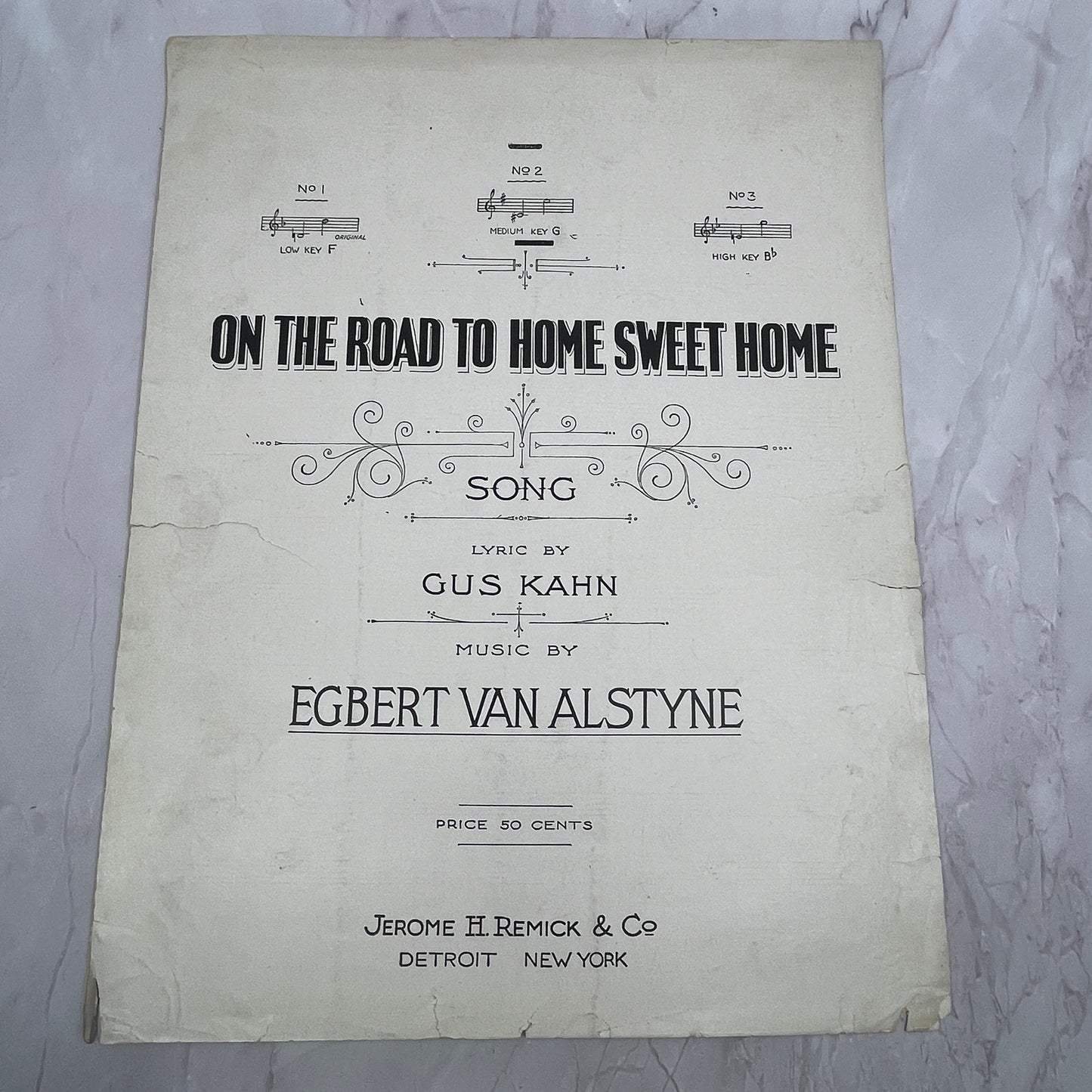 On The Road to Home Sweet Home Egbert Van Alstyne 1917 Sheet Music V16