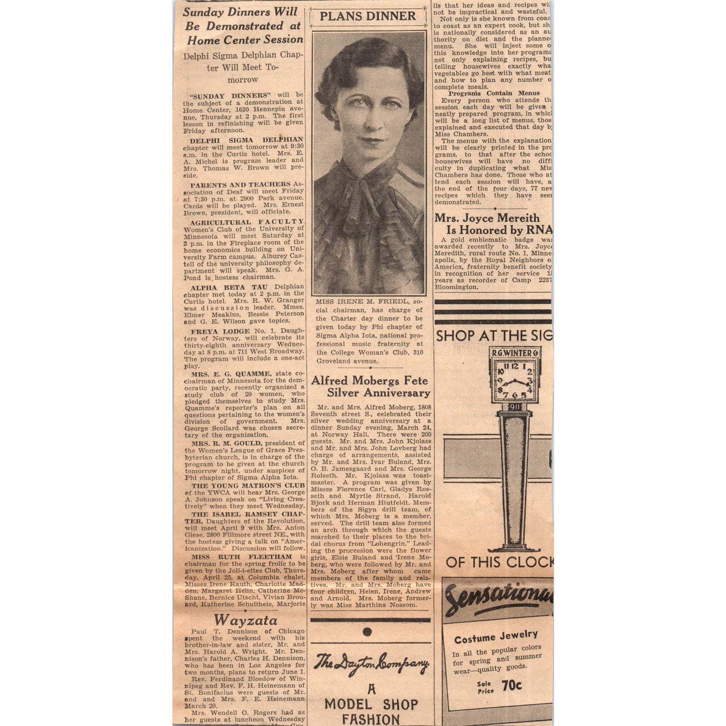 Bierman Builds MN Gophers Football Team 1935 Minneapolis Journal Article AE7-N3