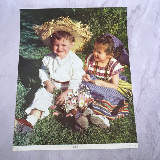 Edad Feliz Boy in Straw Hat - Retro Mexican Art 11.5x14.5" Art Print V22