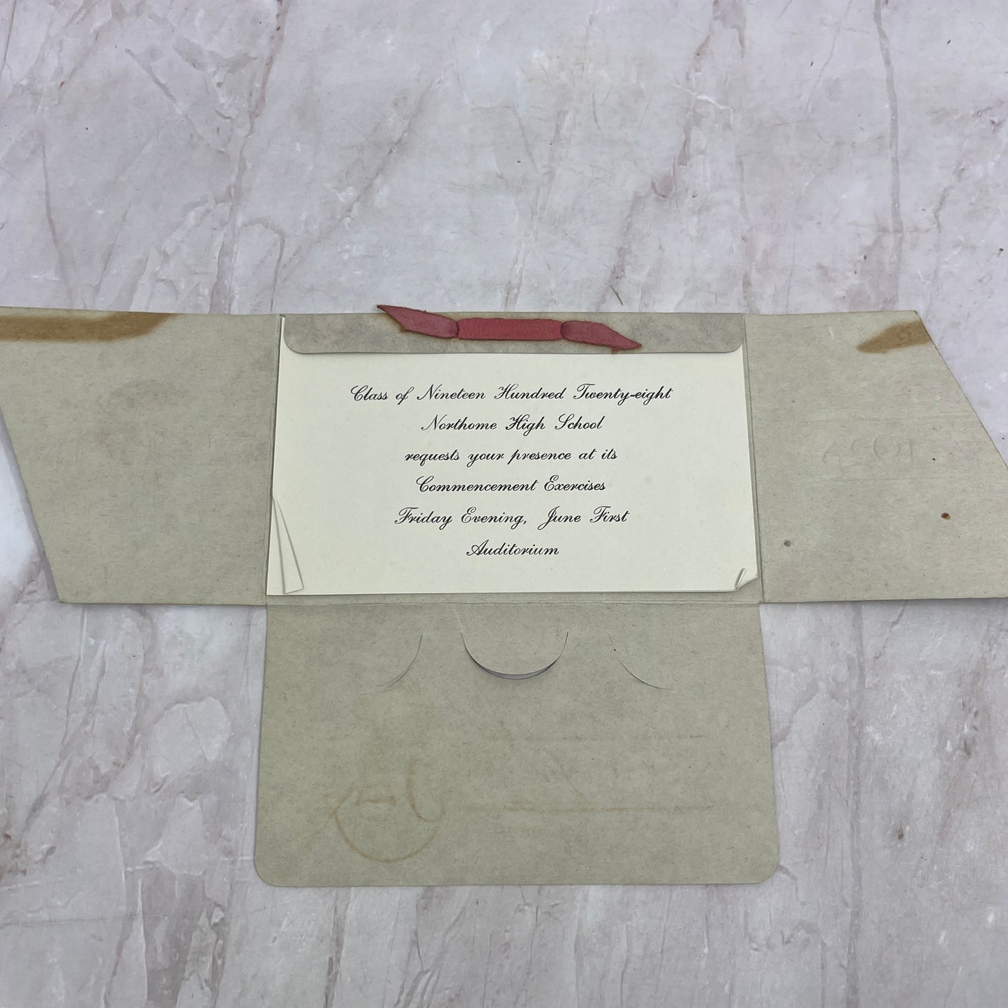 1928 Northome High School Commencement Invitation Minnesota TA9-E1