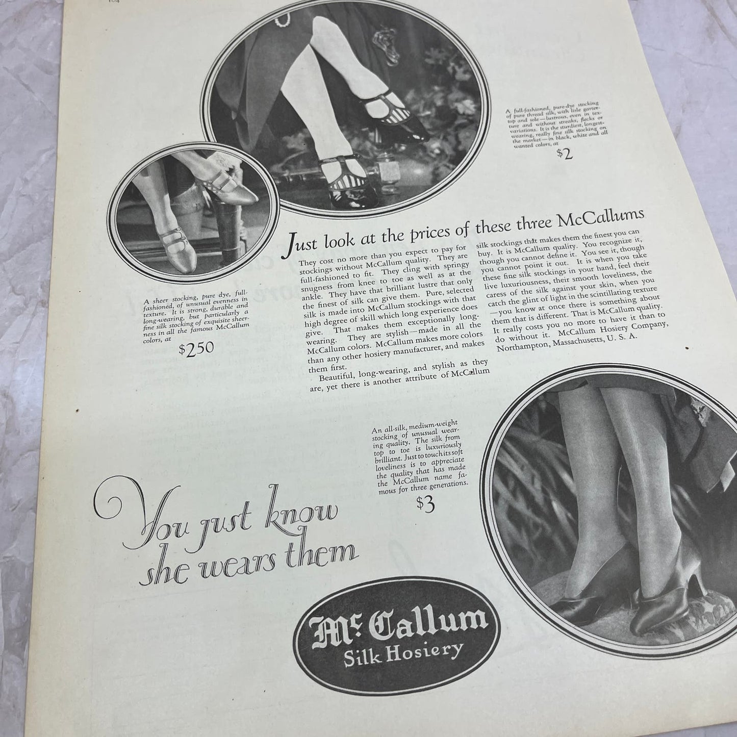McCallum Silk Hosiery 1924 Magazine Ad FL6-11