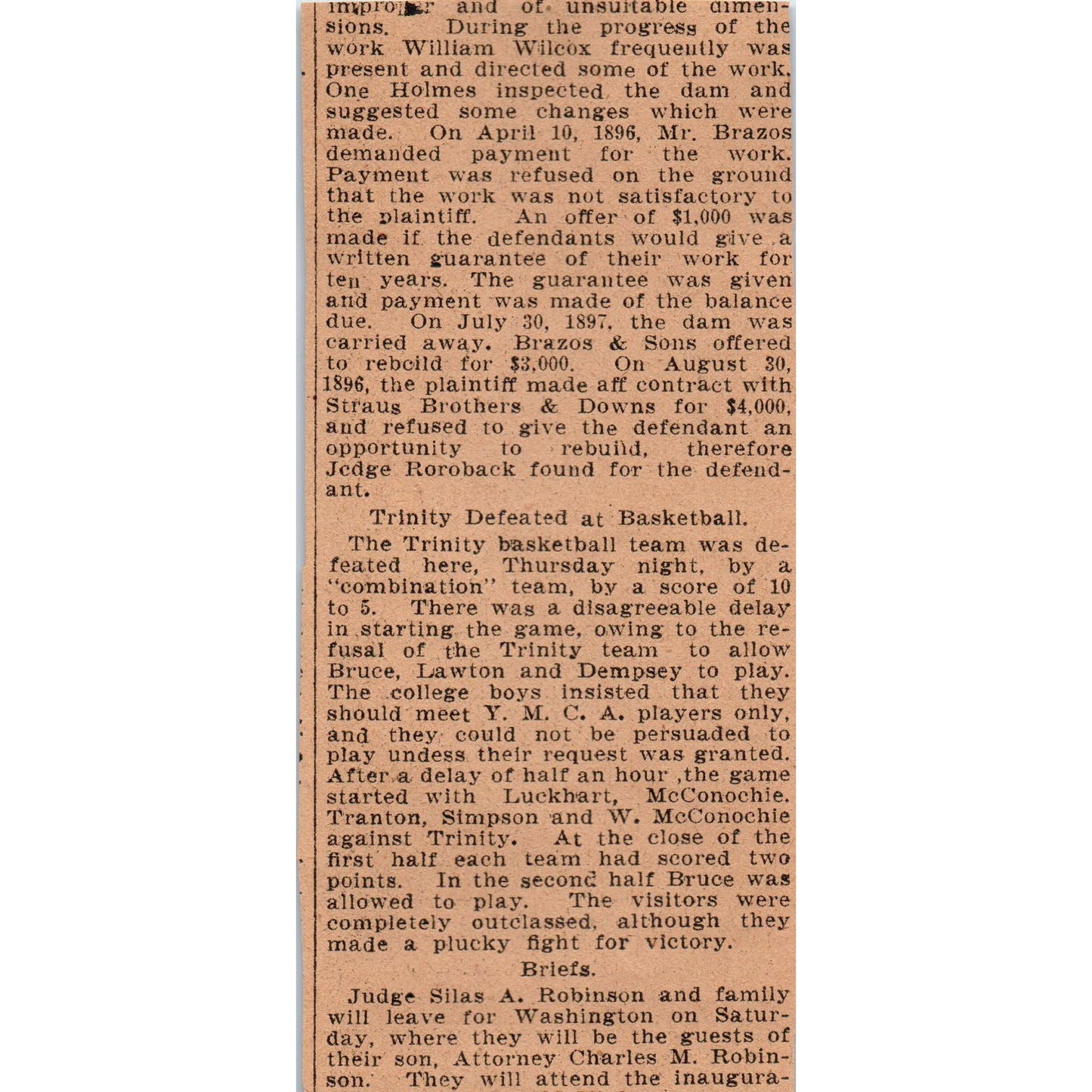 Ayer's Sarsaparilla For Depression Hartford 1901 Newspaper Ad AD8-H3