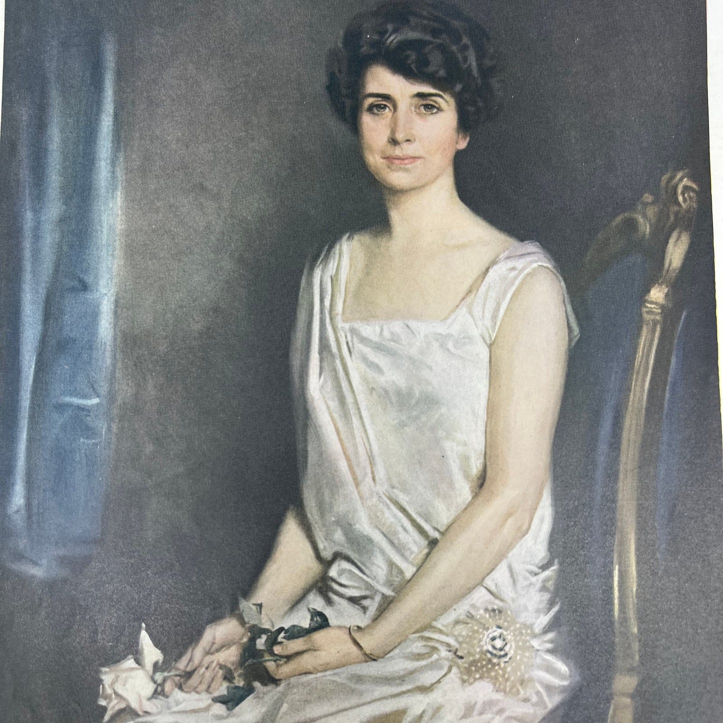 Mrs Calvin Coolidge Portrait Print Howard Chandler Christy 1924 Magazine FL6-11