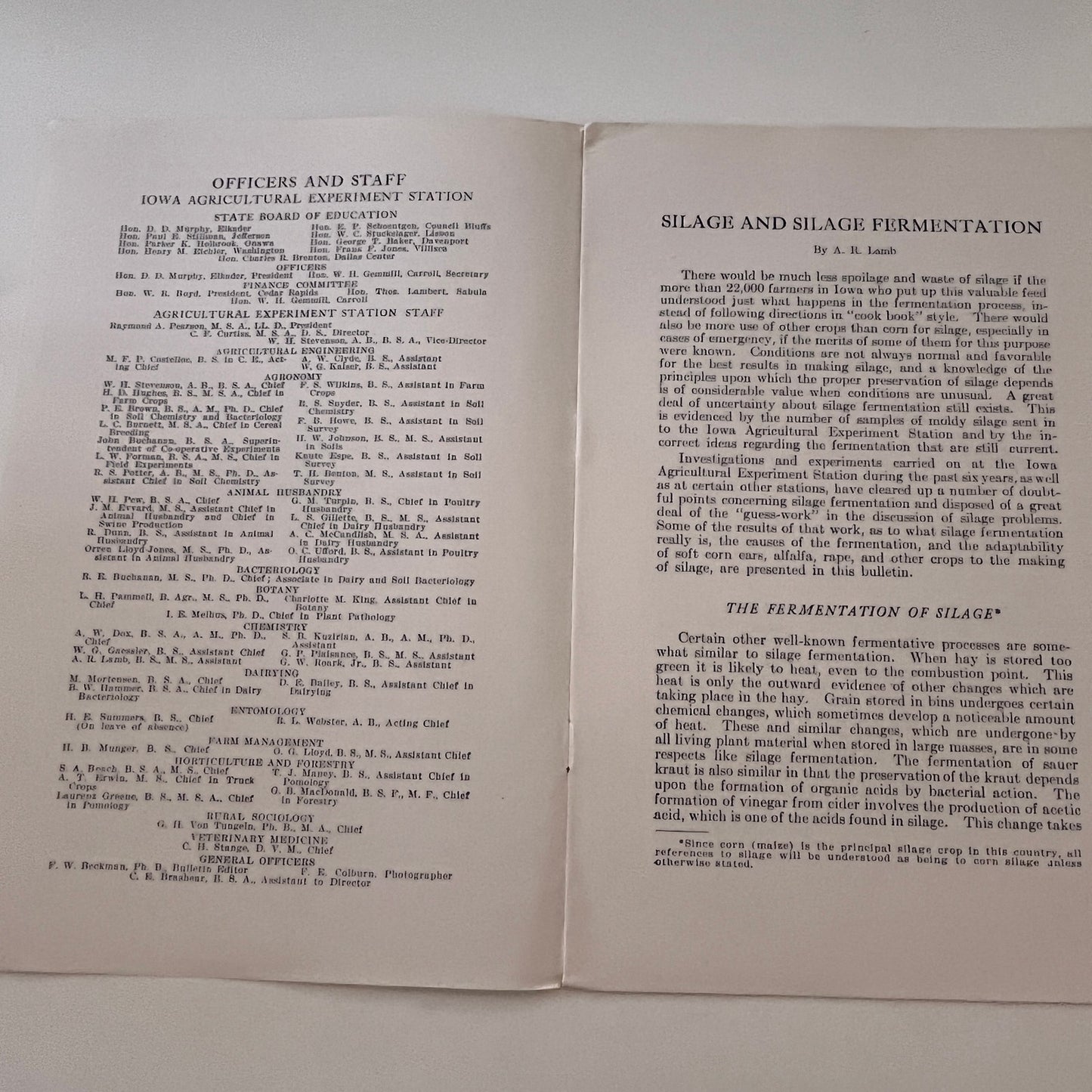 Silage and Silage Fermentation 1916 Ames IA Farm Bulletin TK2-XB5