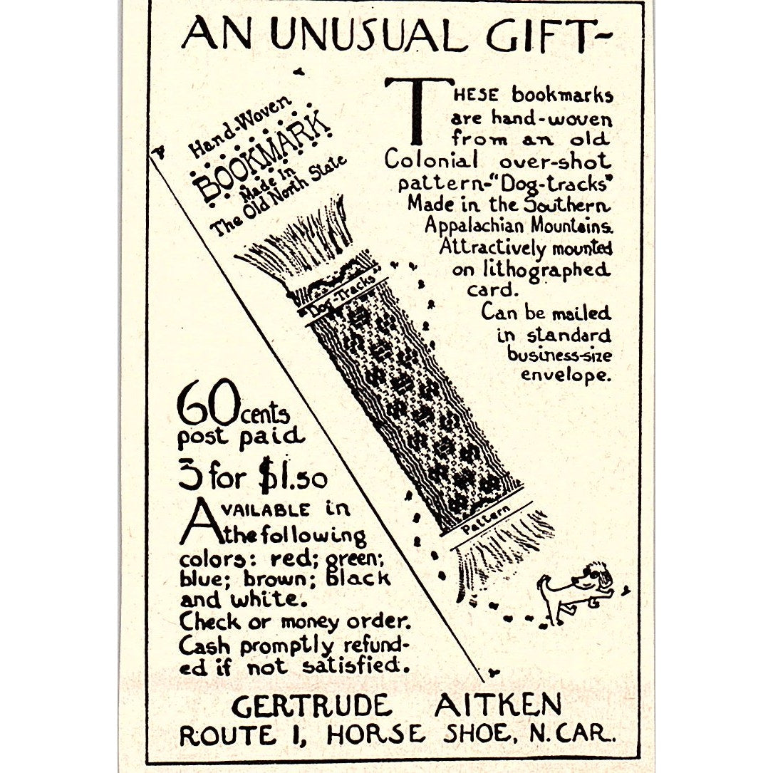 Gertrude Aitken An Unusual Gift Horse Shoe NC 1952 Yankee Magazine Ad SAG5-M2